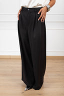 Pantalone sartoriale doppia pinces variante nero Haveone