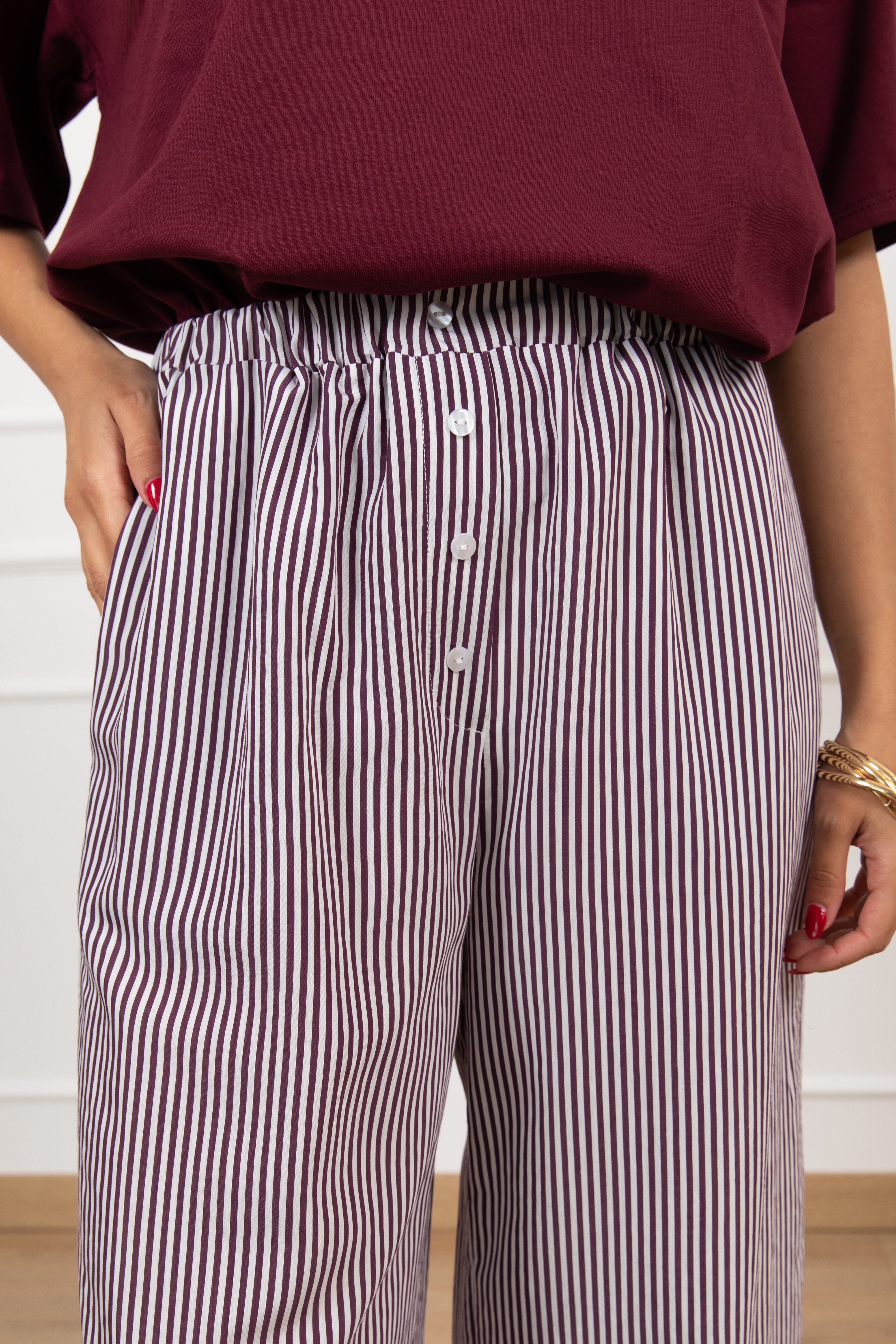 Pantalone boxer a righe Tensione IN