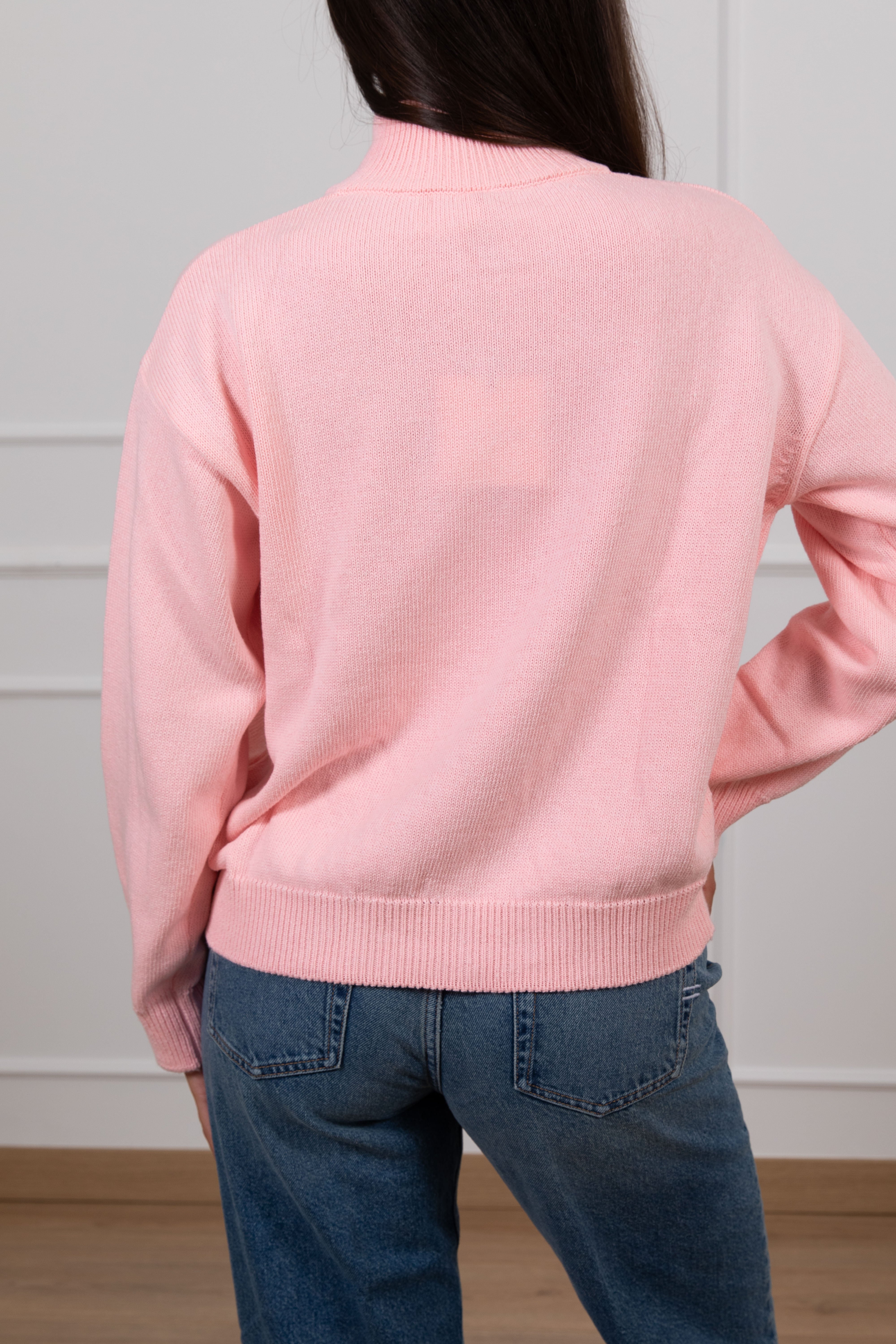 Maglia con mezza zip tinta unita Tensione IN