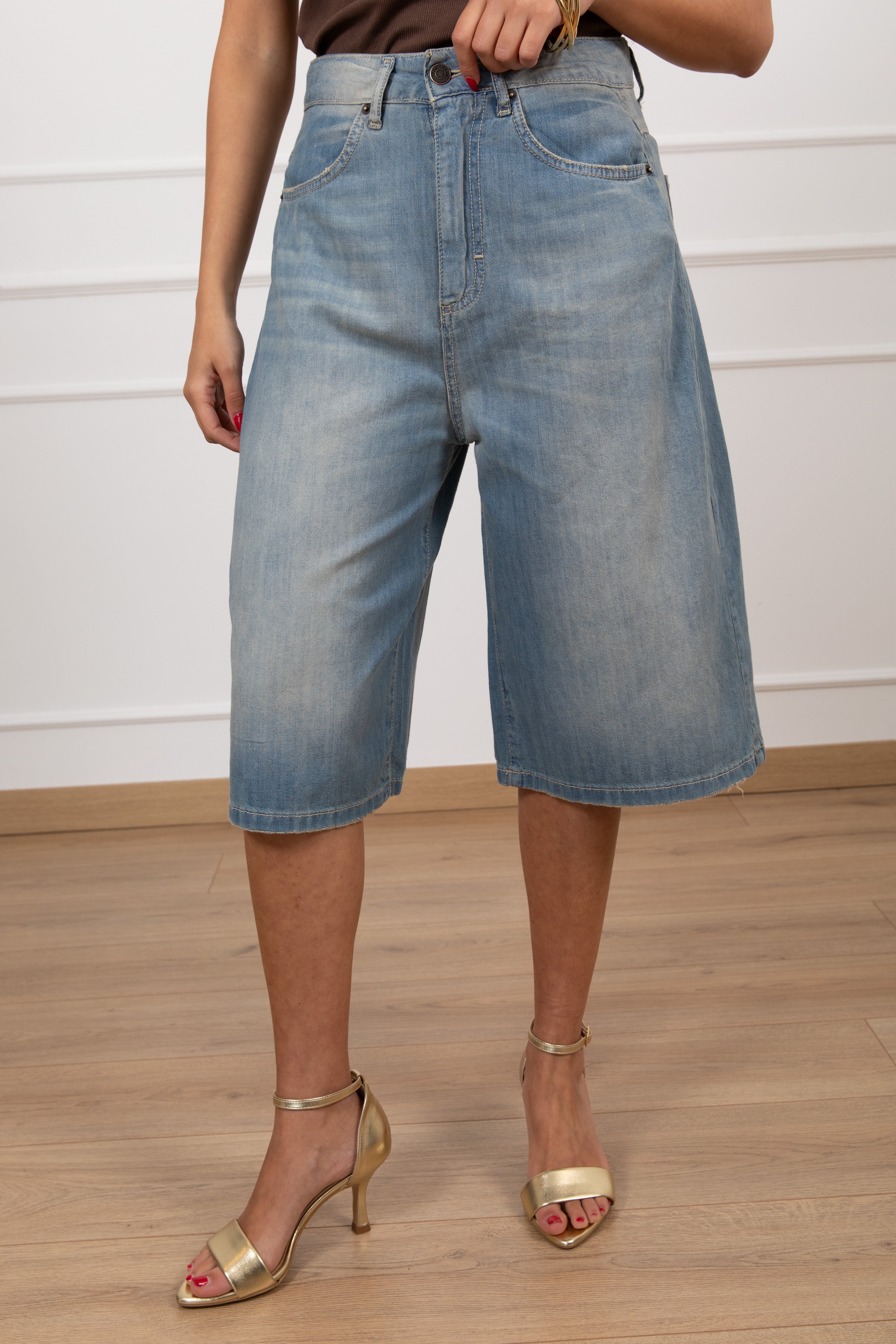 Bermuda Giusi jeans sabbiato Tensione IN