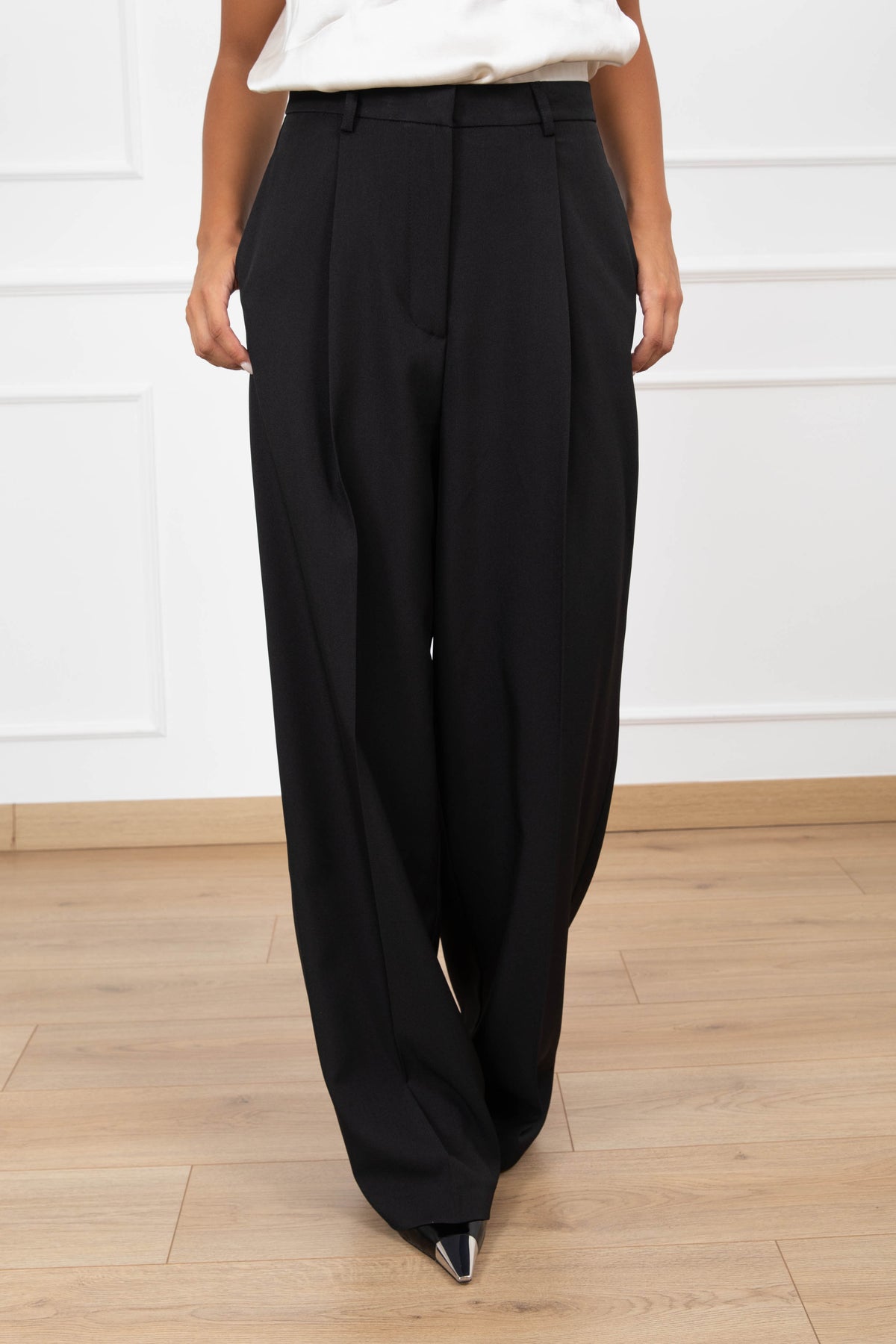 Pantalone sartoriale con pinces variante nero ViCOLO