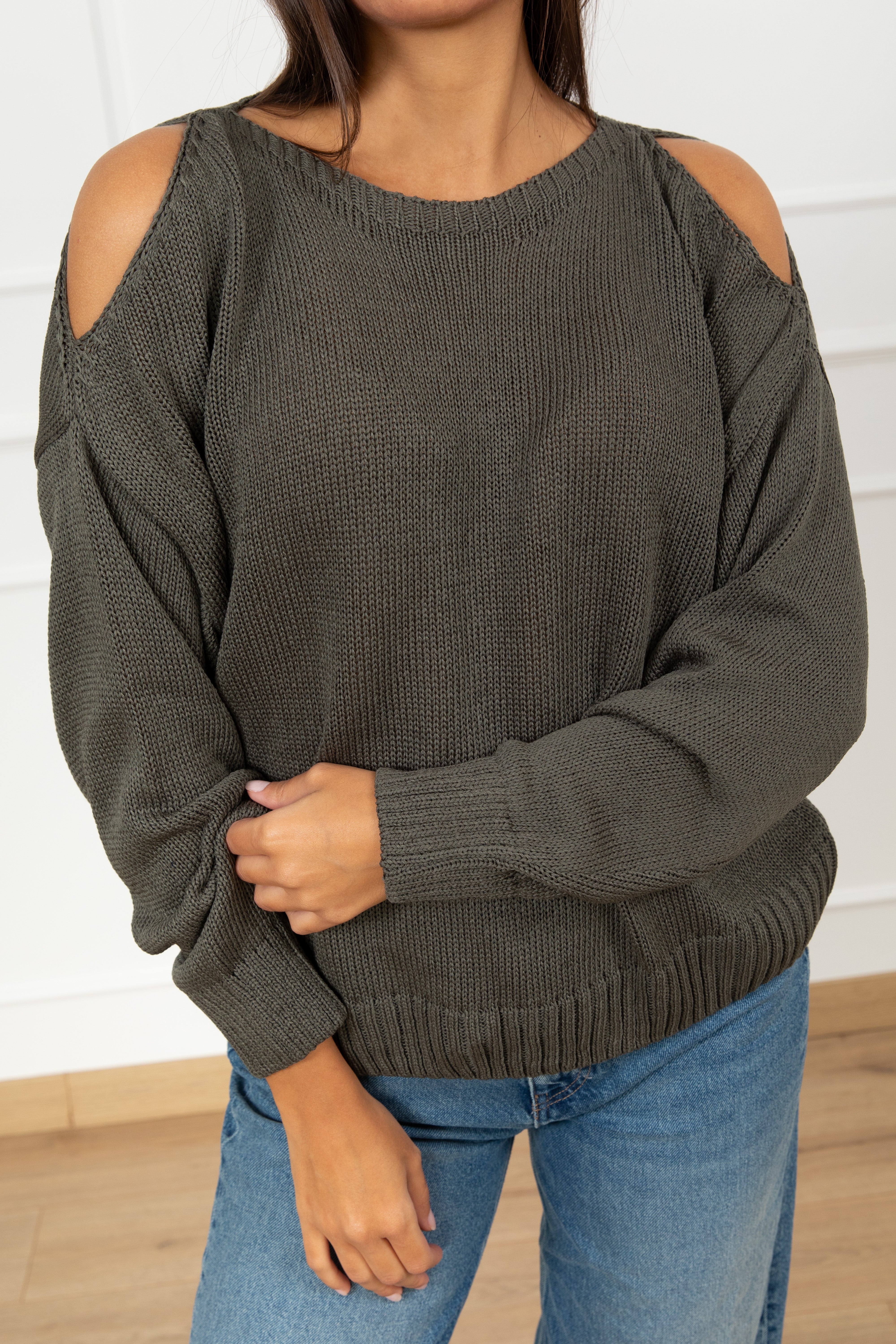 Maglia cut-out con scollo a barchetta Tensione IN