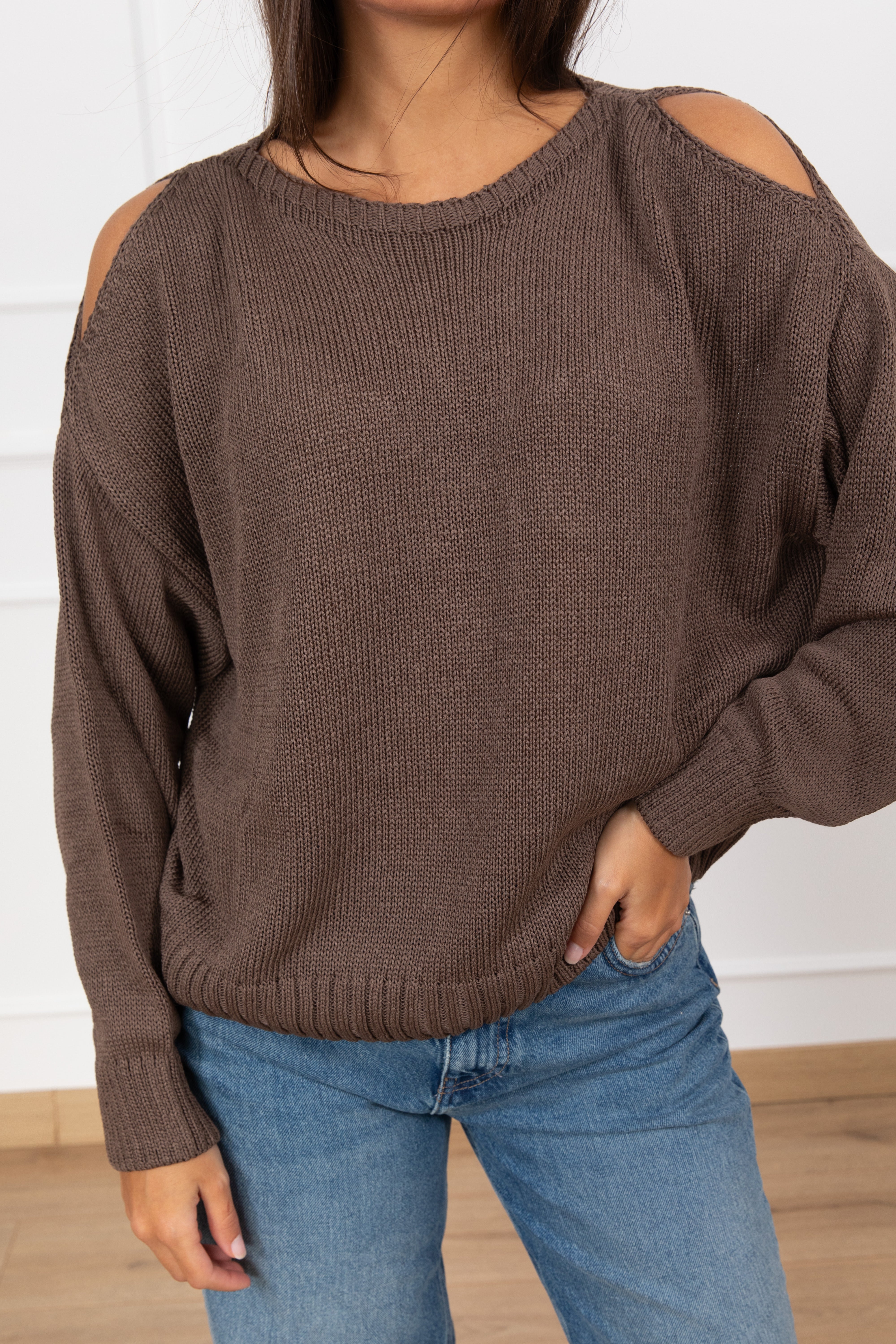 Maglia cut-out con scollo a barchetta Tensione IN