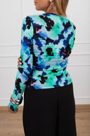 T-shirt in tulle fantasia fiore acquerello Tensione IN