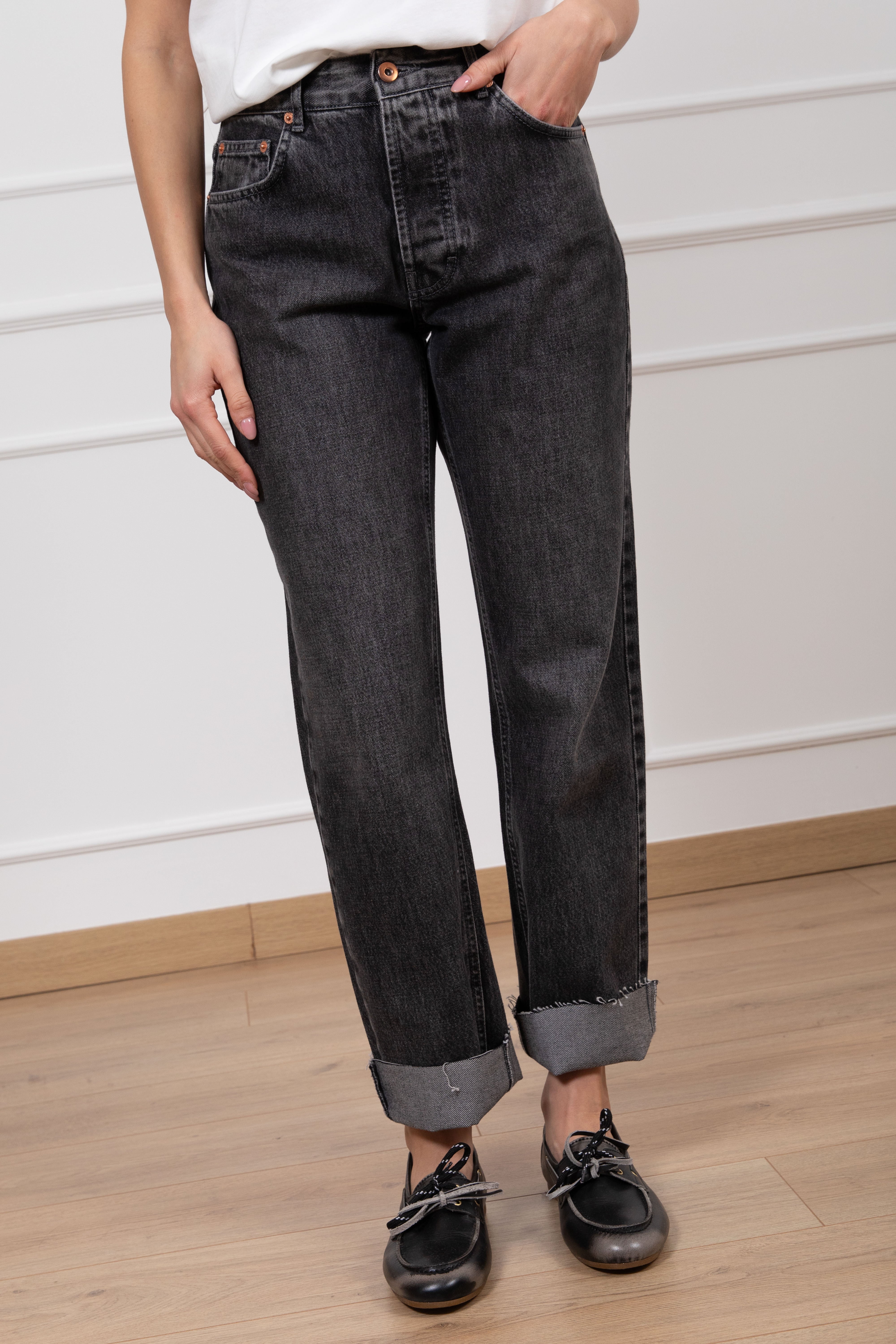 Jeans boot-cut nero Tensione IN