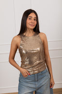 Canotta paillettes oro ViCOLO