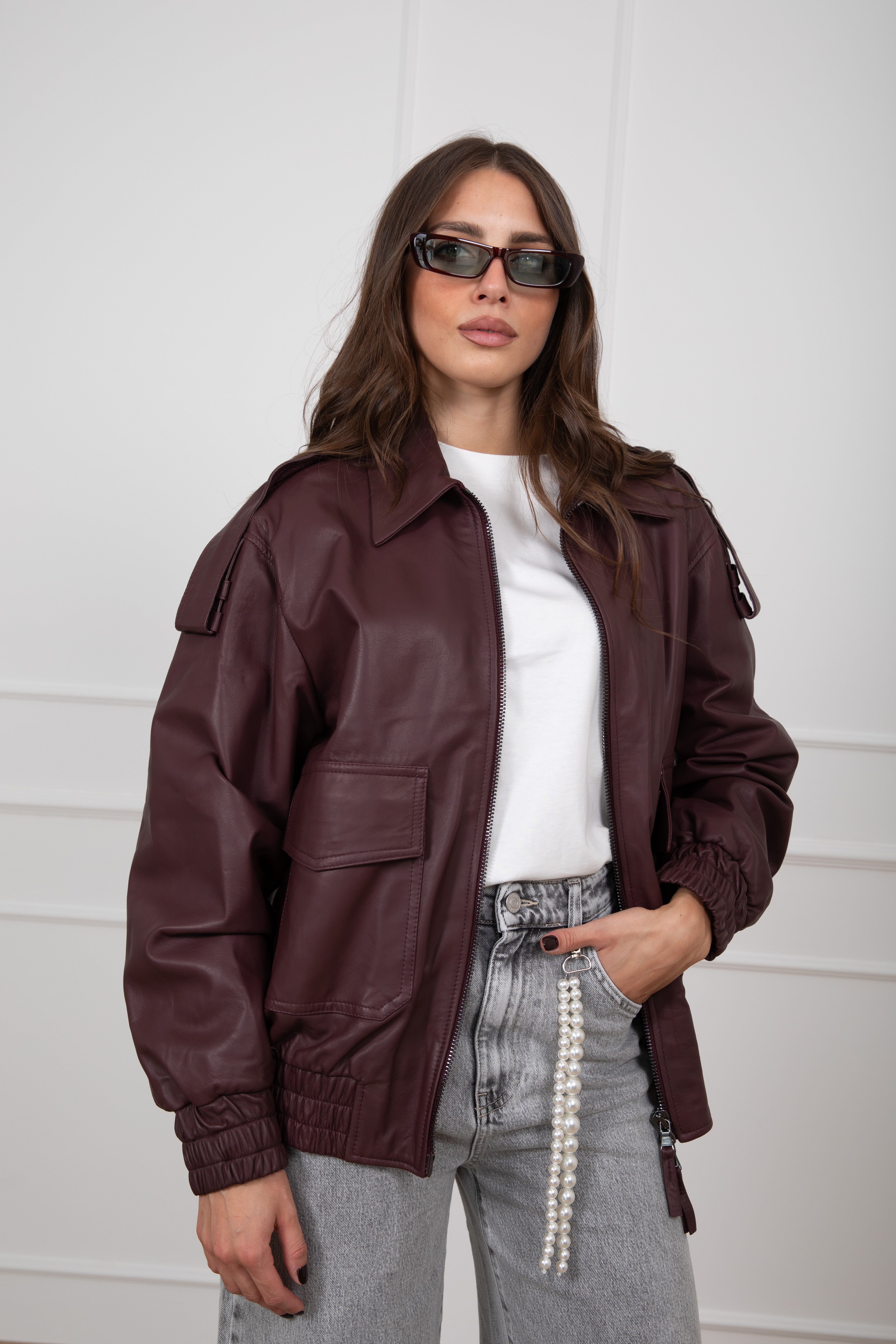 Bomber in vera pelle ViCOLO