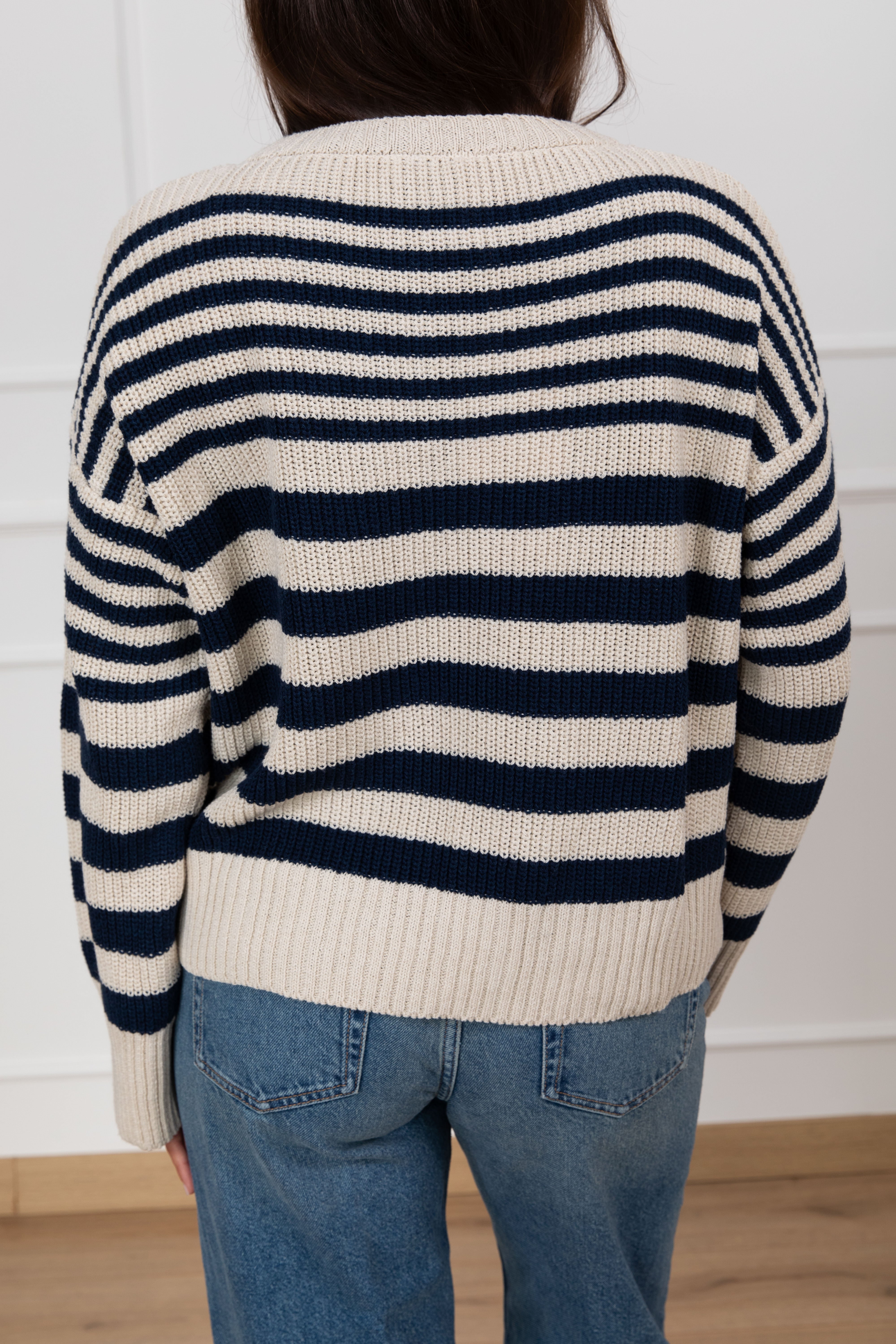 Maglia in cotone a righe asimmetriche Susy Mix