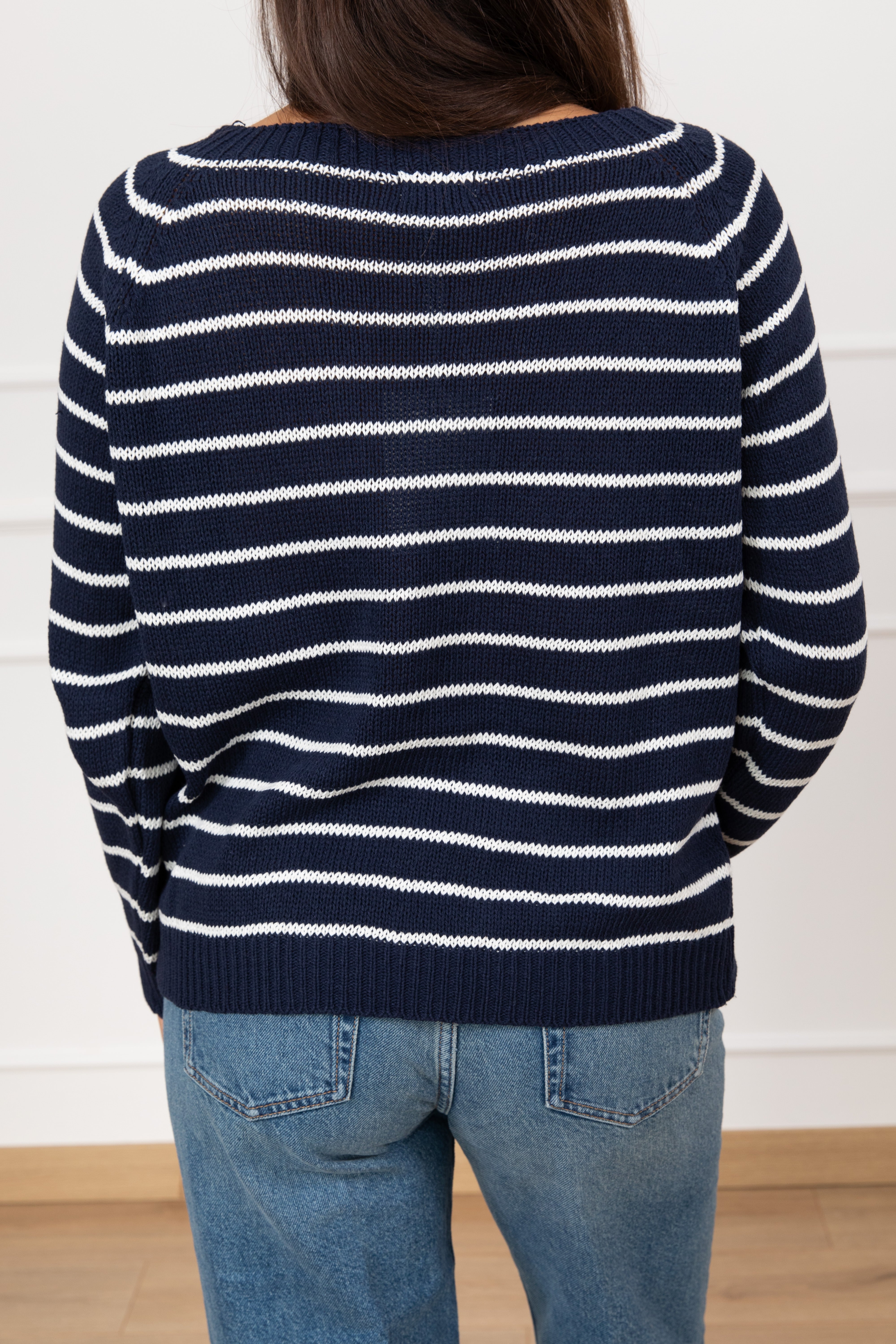 Maglia a righe con scollo a barchetta Susy Mix