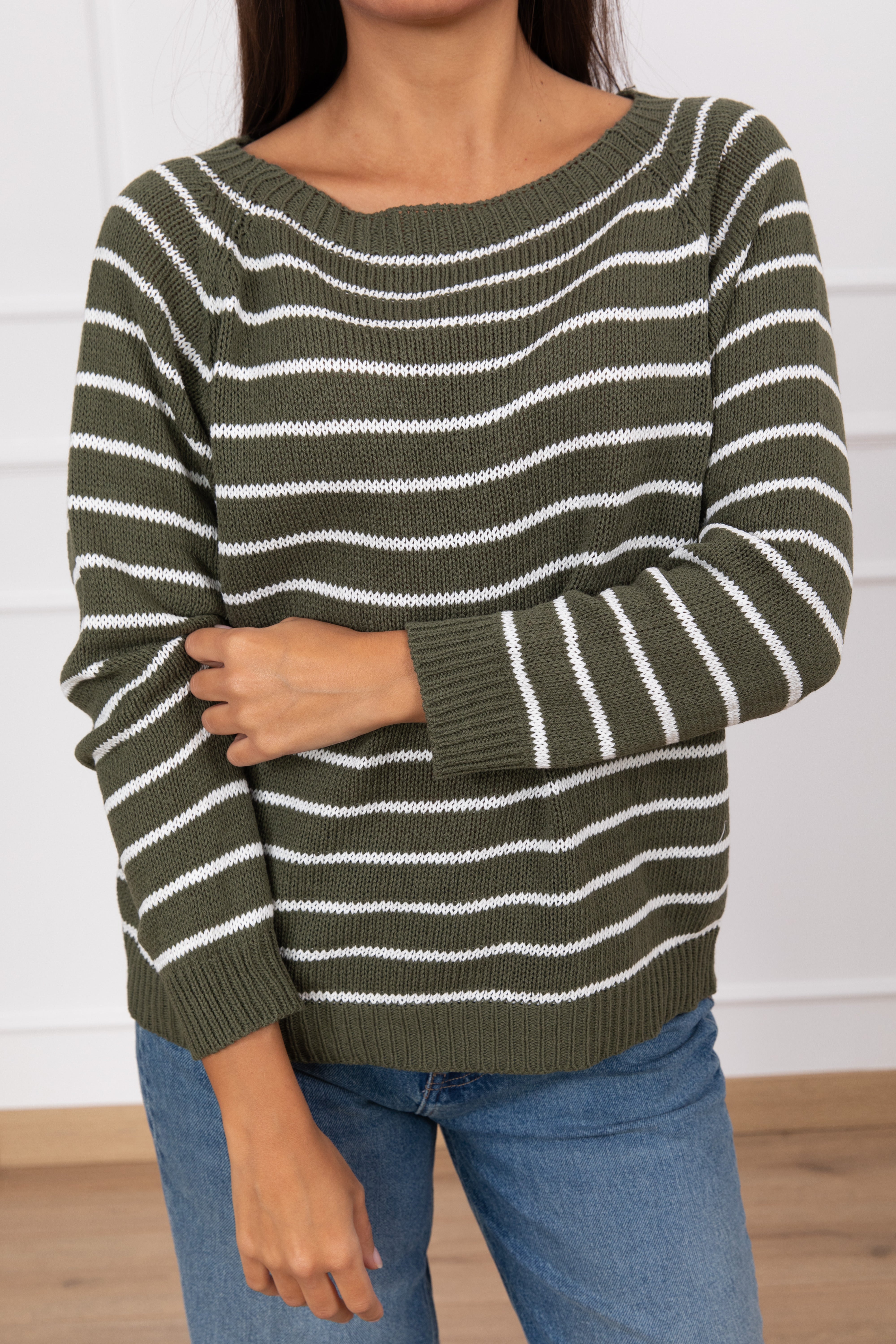 Maglia a righe con scollo a barchetta Susy Mix