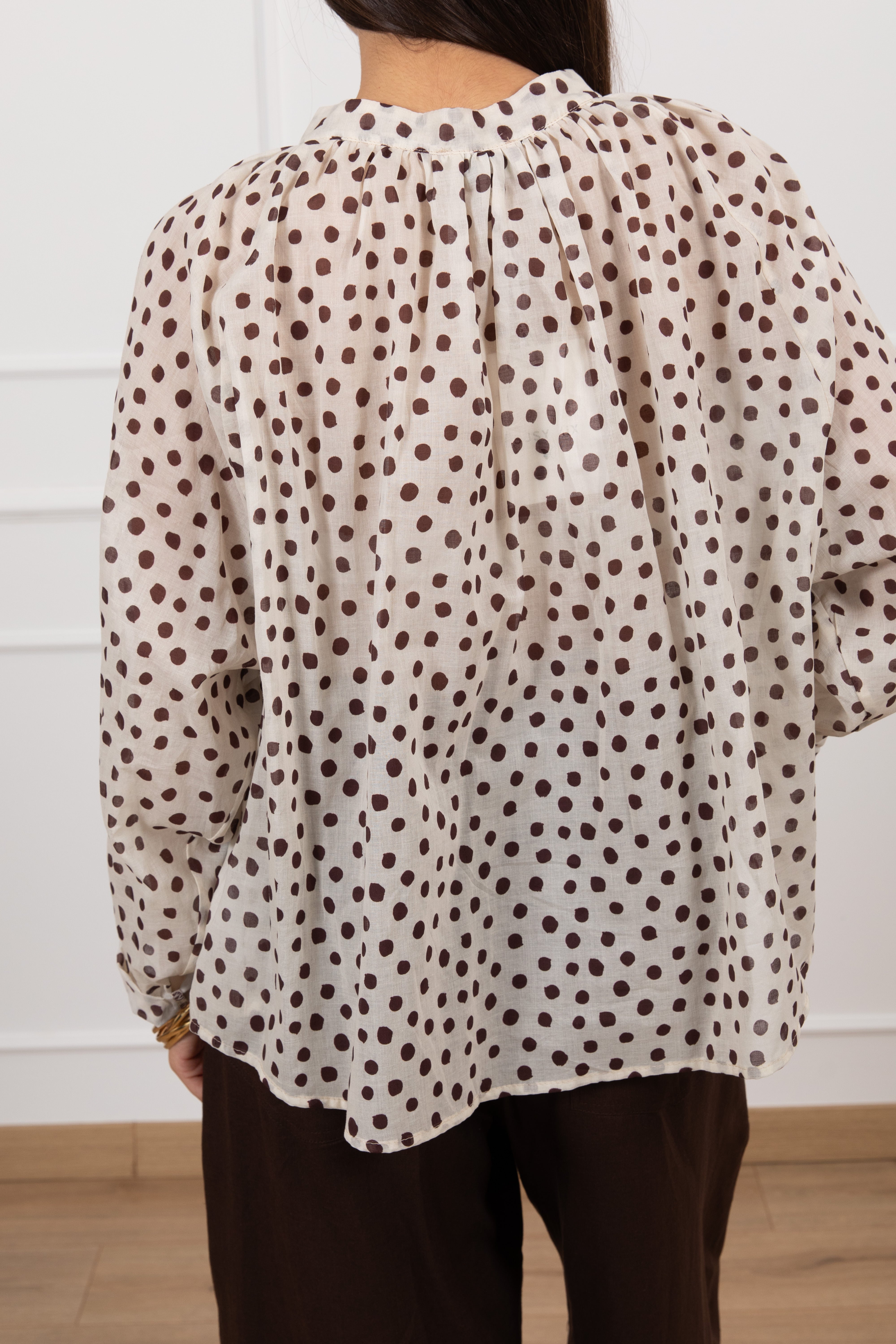 Camicia in cotone con micro pois Susy Mix