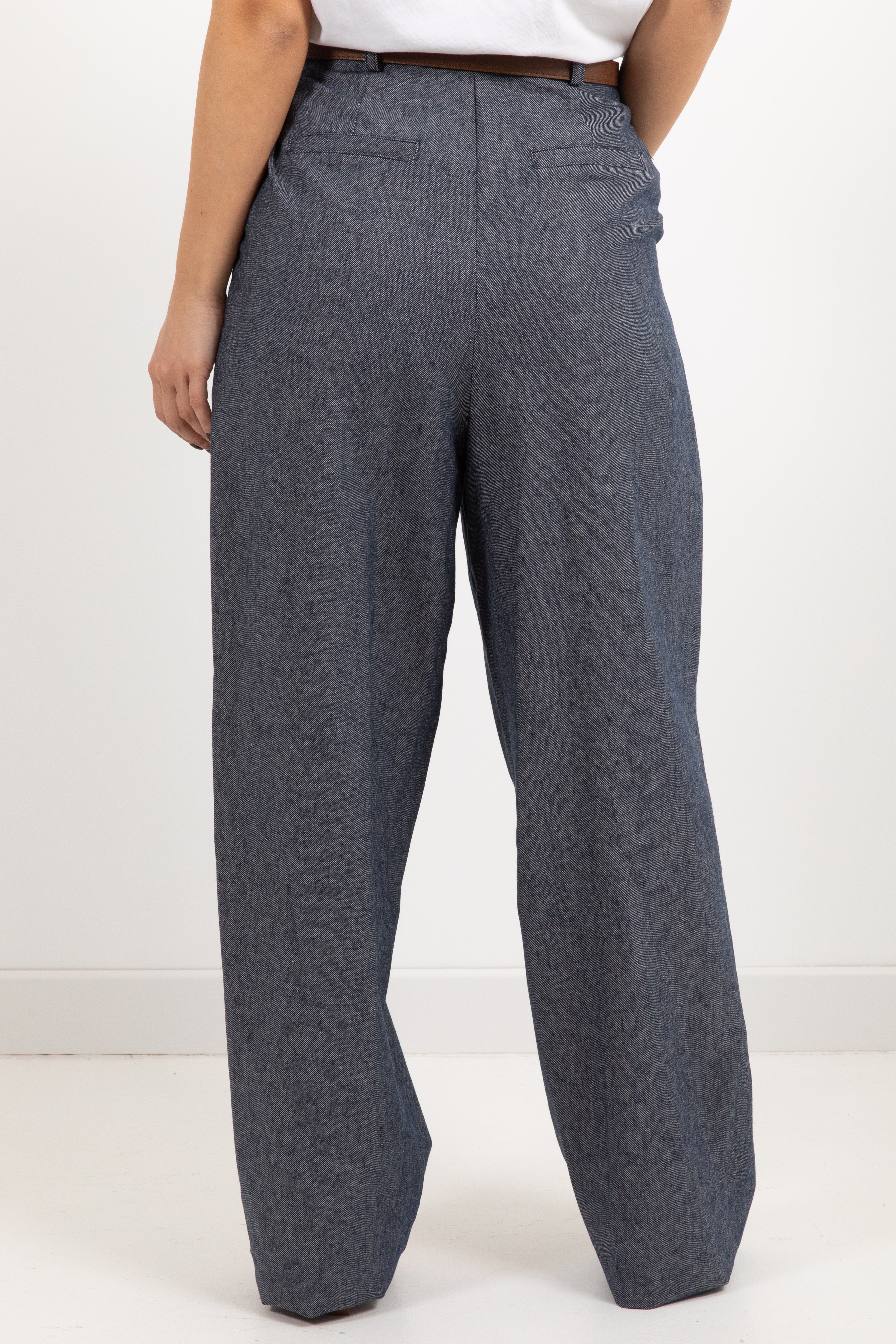 Pantalone in denim con pinces Dixie