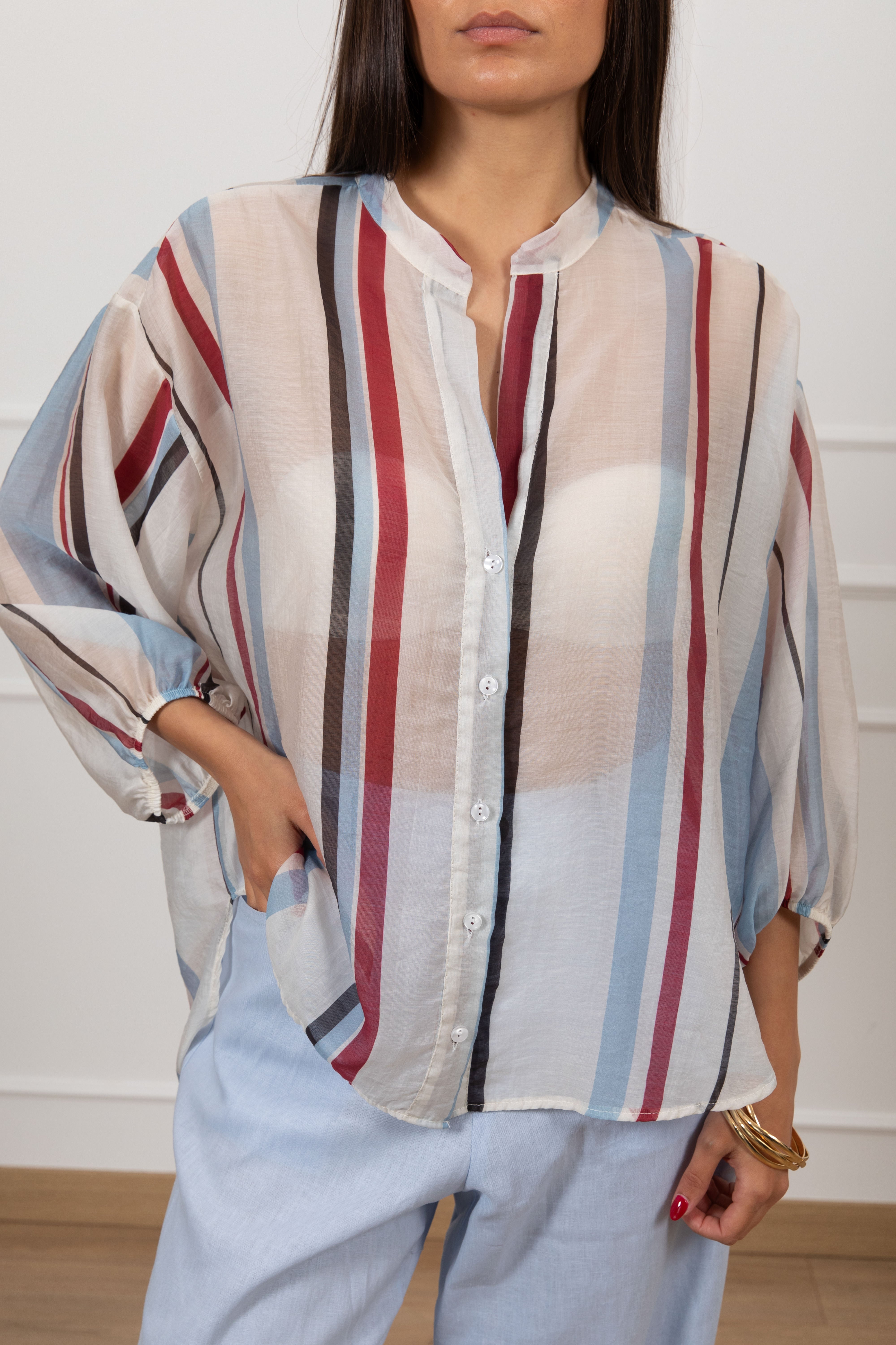 Camicia a righe alternate Motel