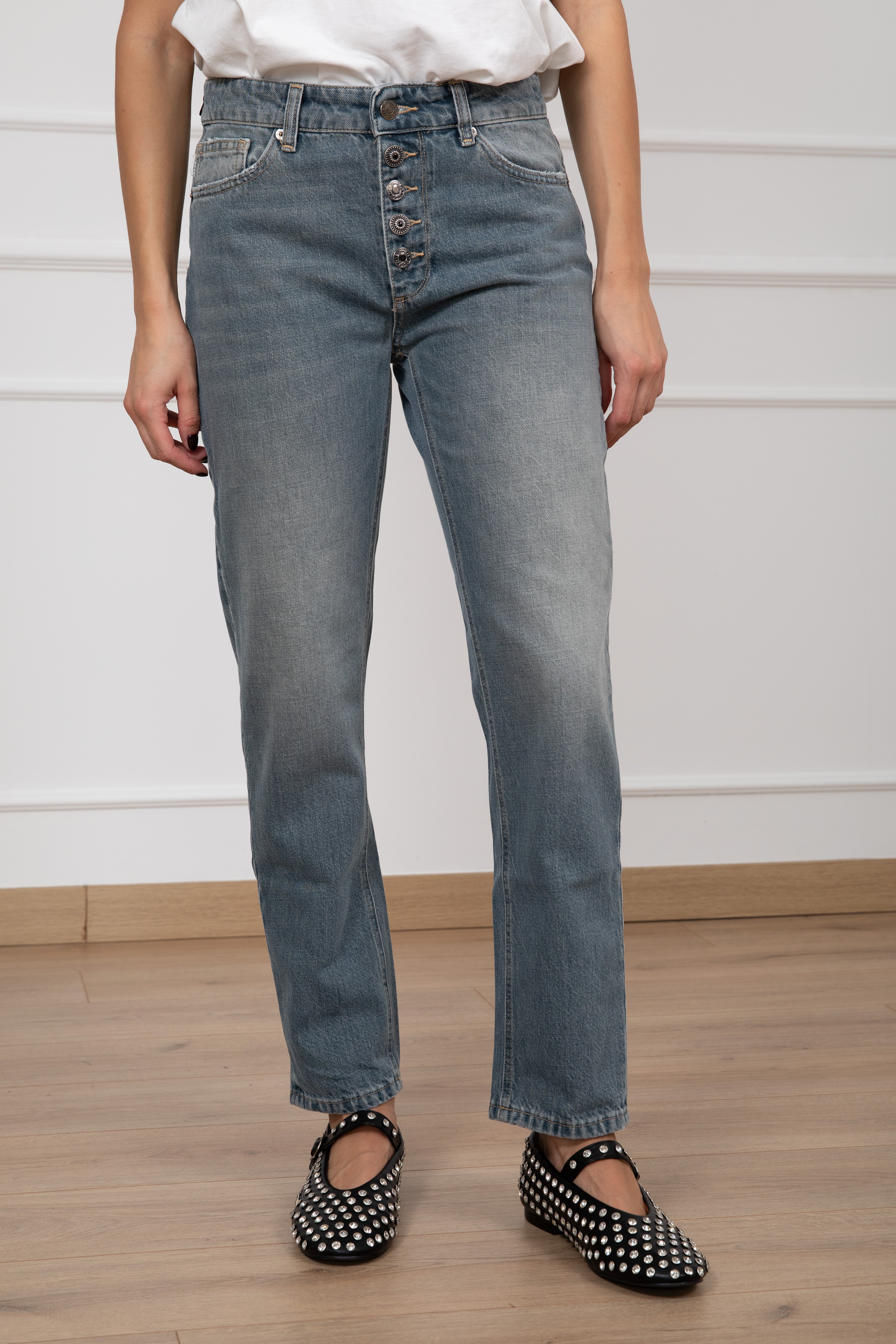 Jeans Piper con bottoni a vista ViCOLO