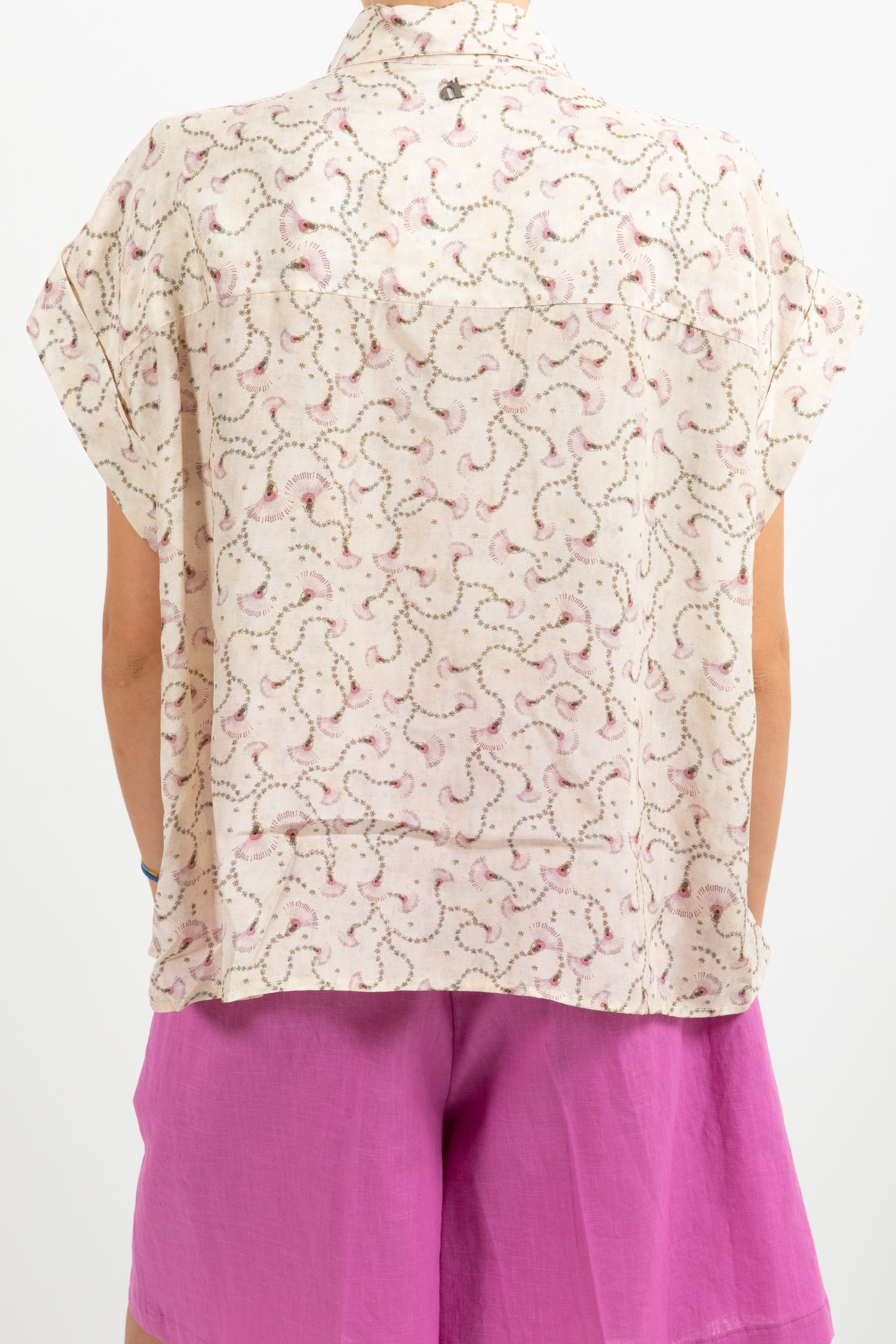 Camicia manica corta fantasia nappine Dixie