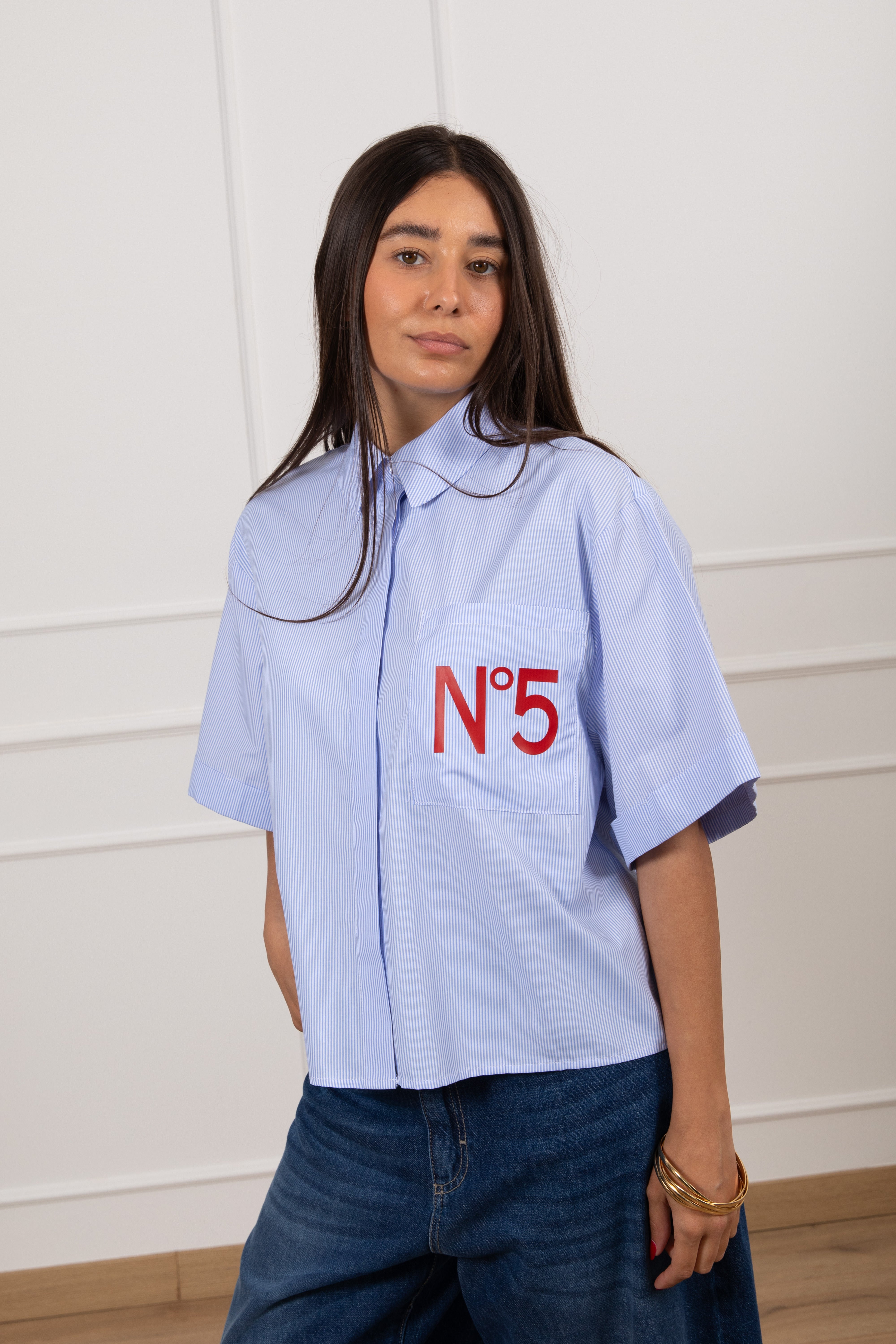 Camicia "N 5" micro-bacchettata Tensione IN