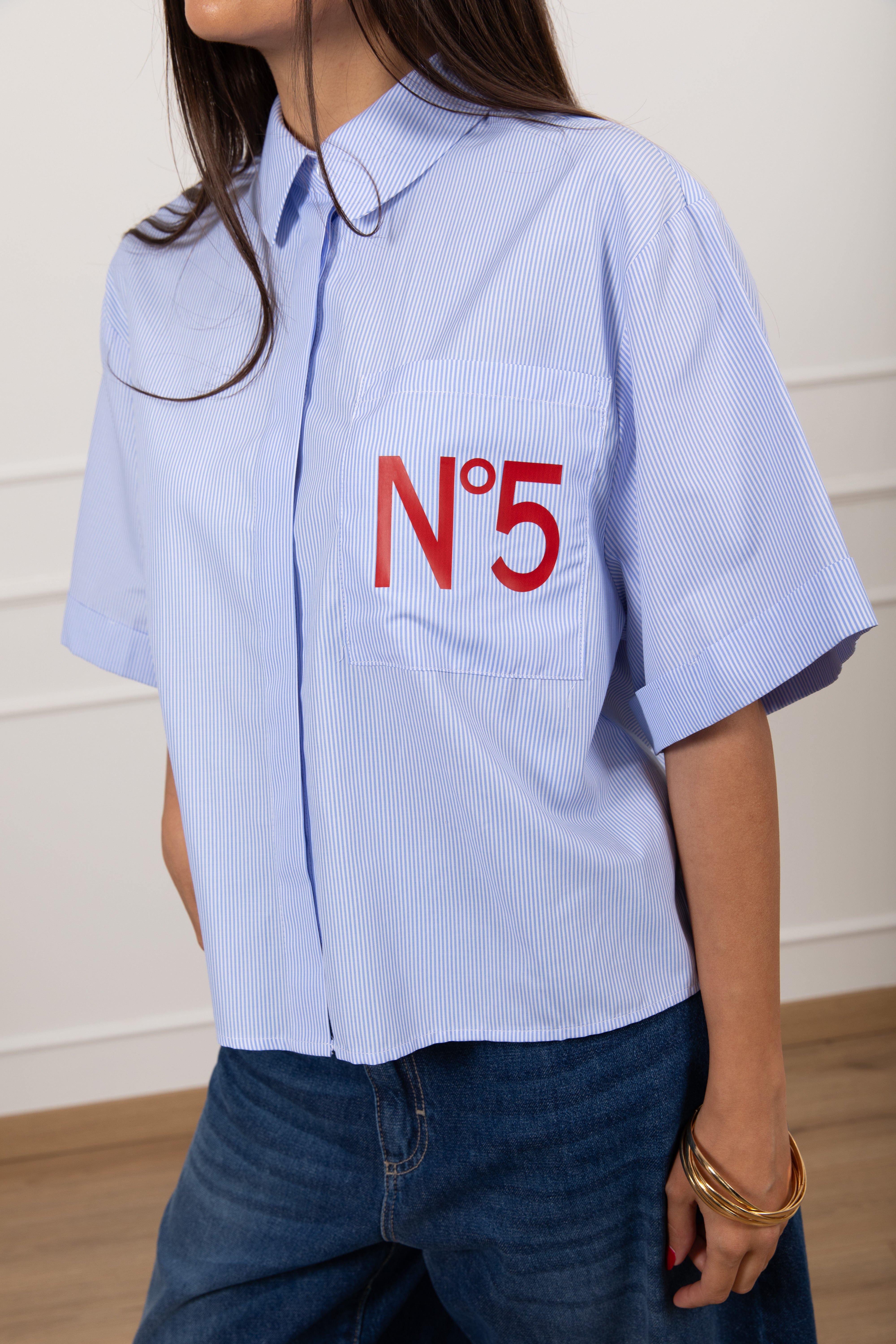 Camicia "N 5" micro-bacchettata Tensione IN