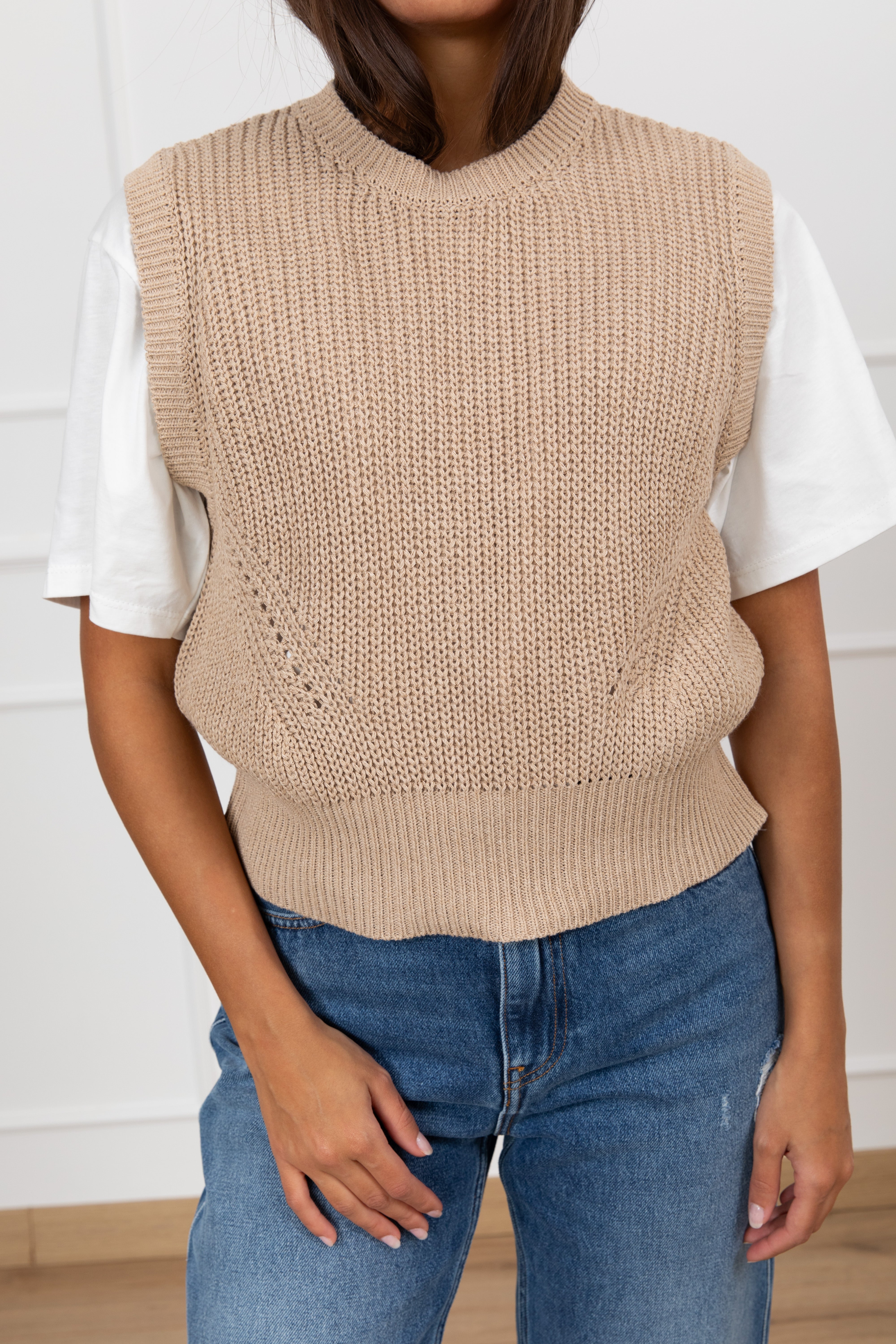 Gilet in cotone punto pannocchia Susy Mix