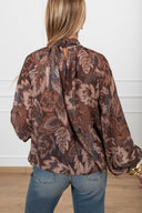 Blusa mezzo collo fantasia broccata Susy Mix