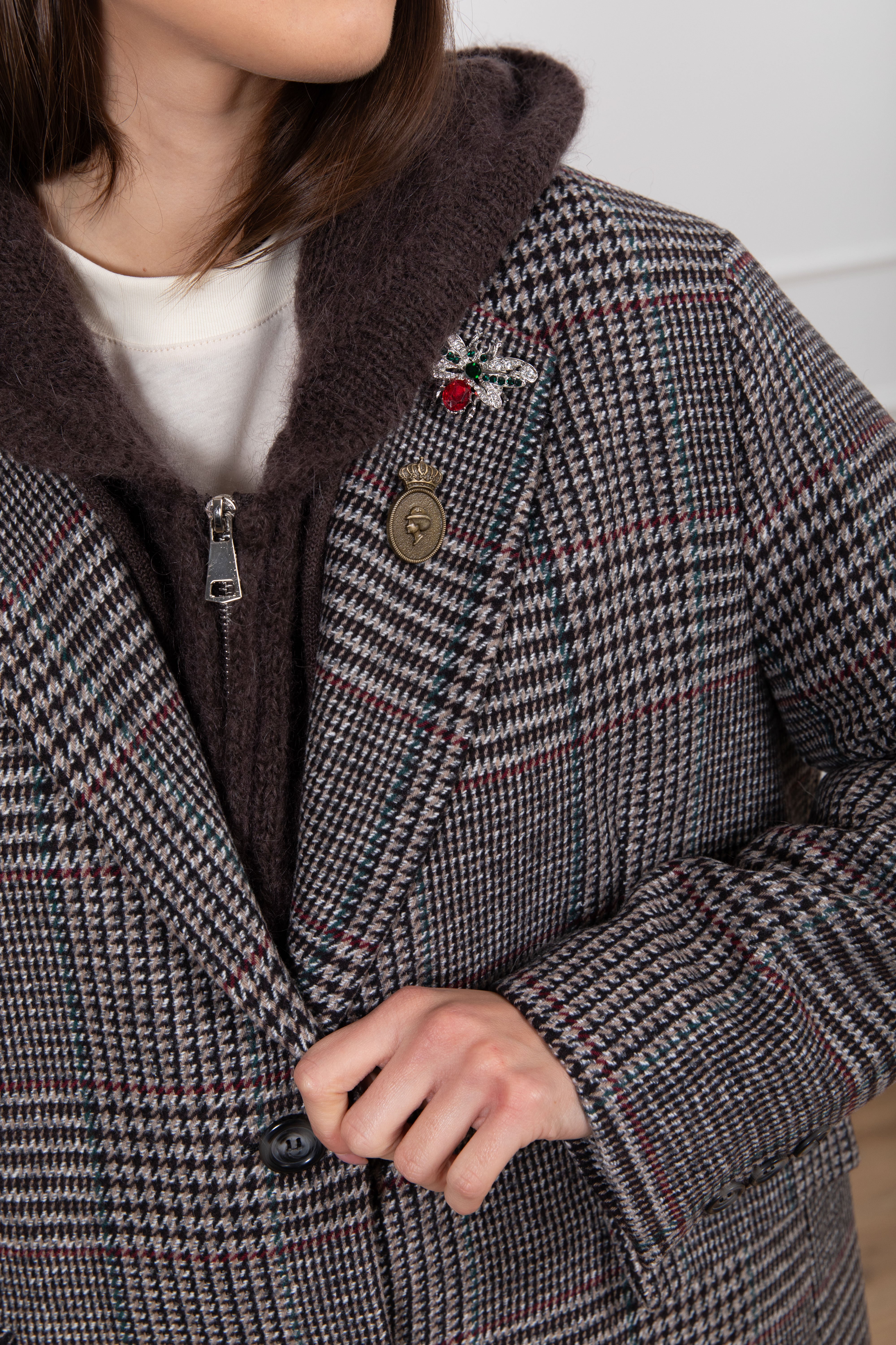 Giacca over-size principe di galles Dixie