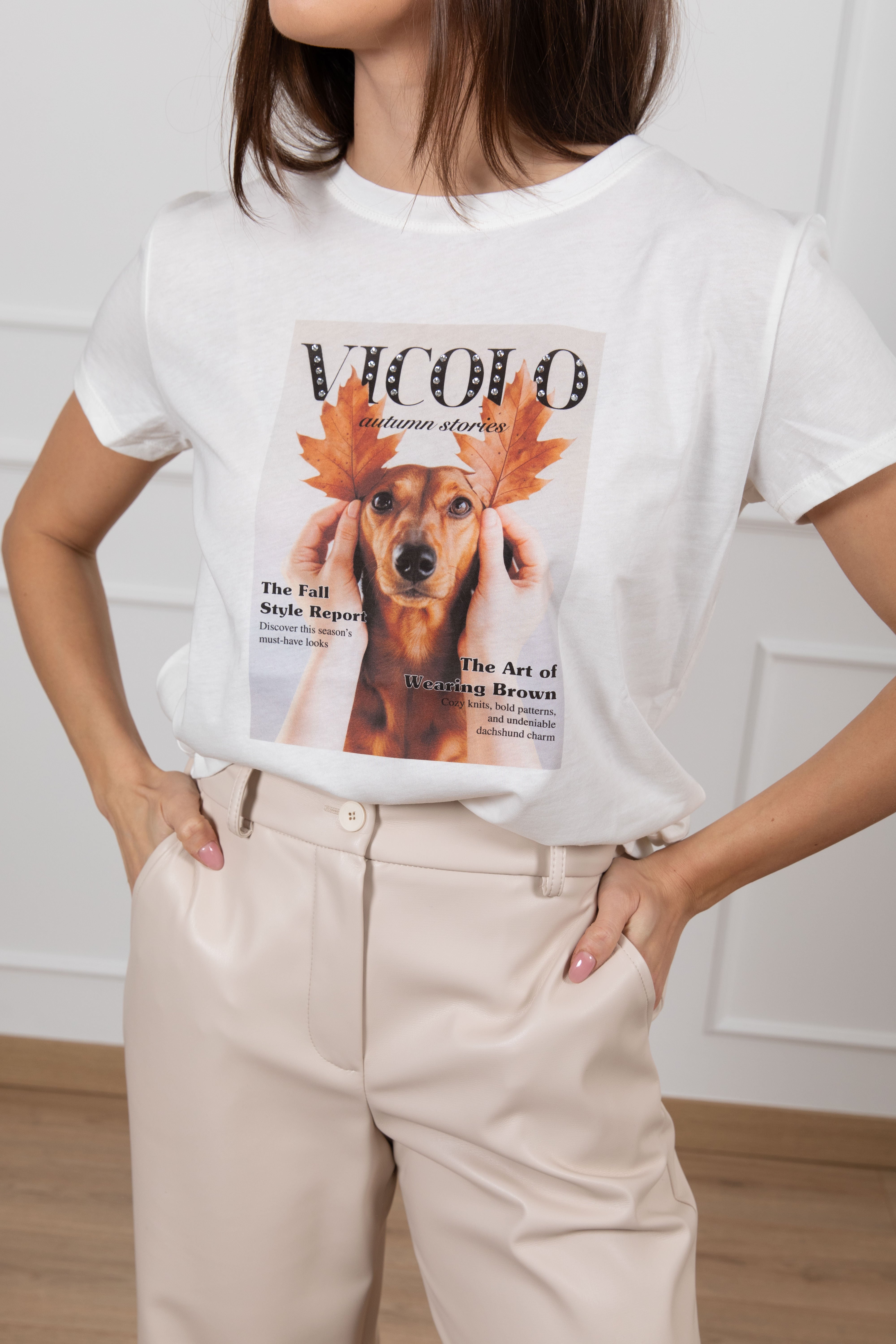 T-shirt bassotto autunno ViCOLO