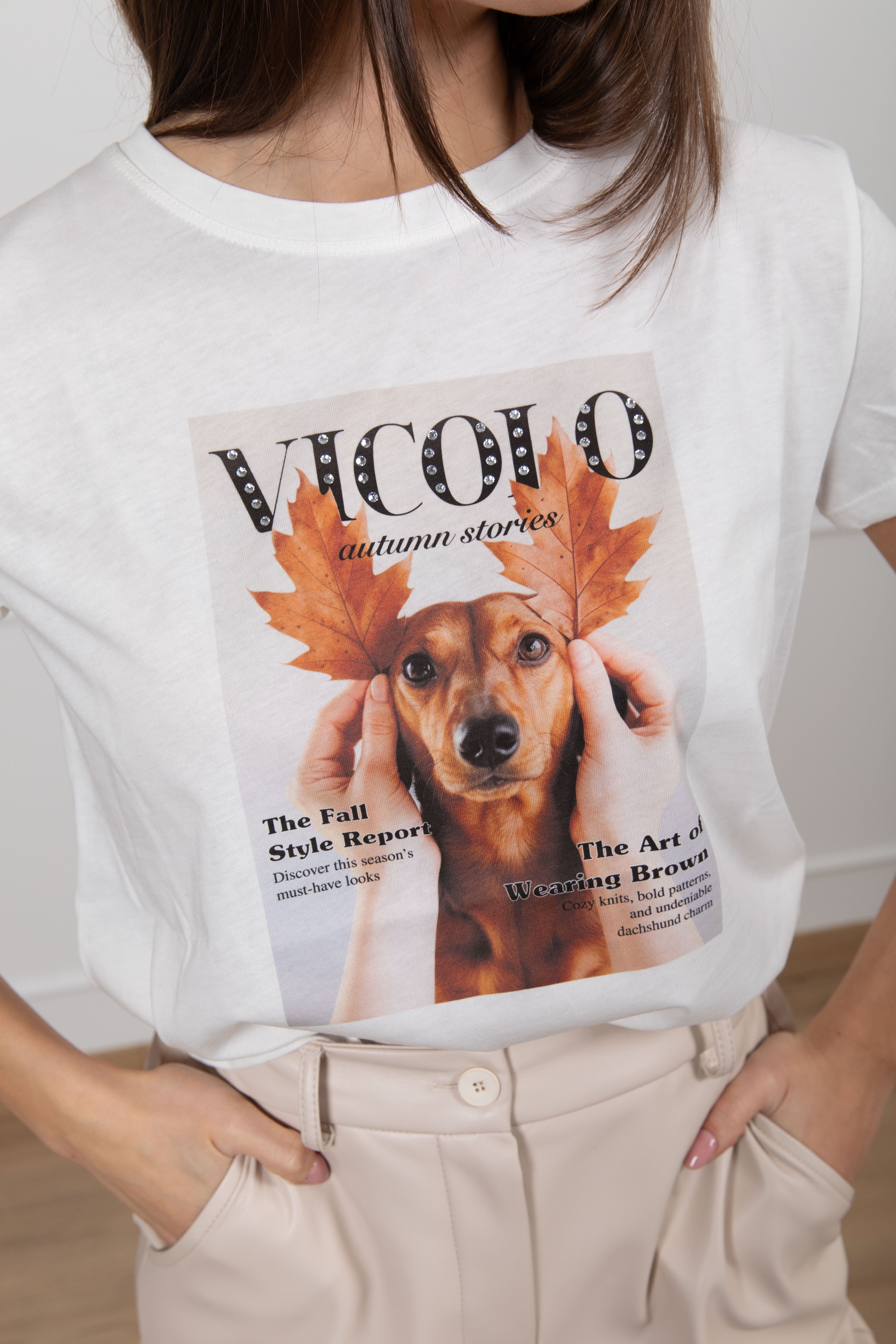 T-shirt bassotto autunno ViCOLO