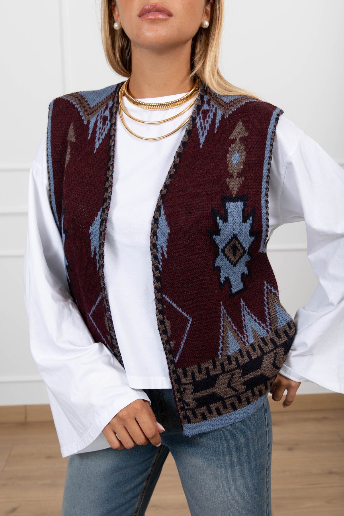 Gilet motivo Ikat Susy Mix