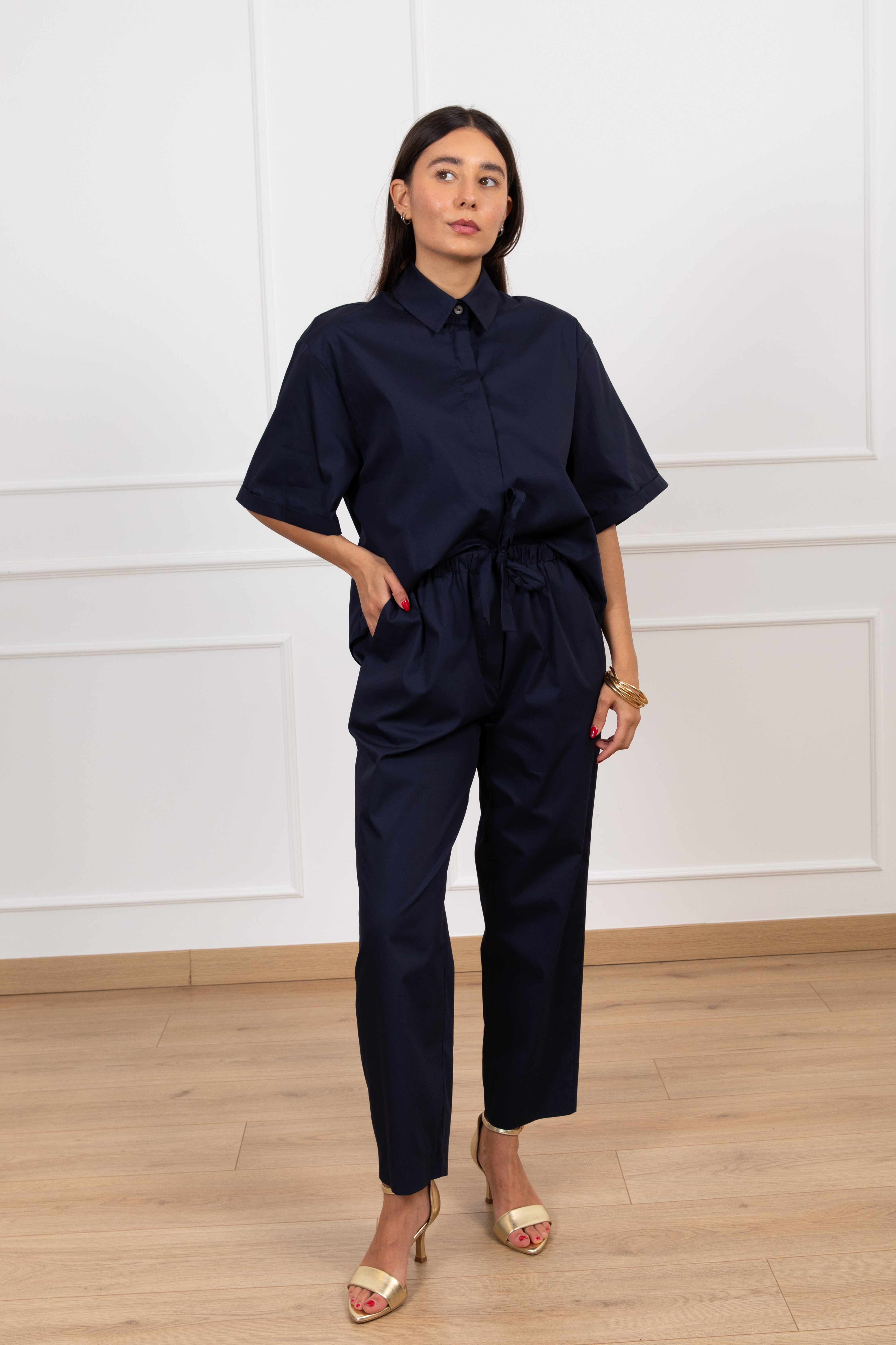 Camicia manica corta in cotone Tensione IN