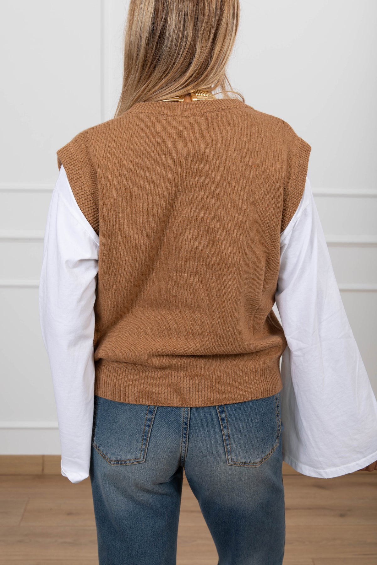 Gilet in maglia con scollo a "V" Tensione IN