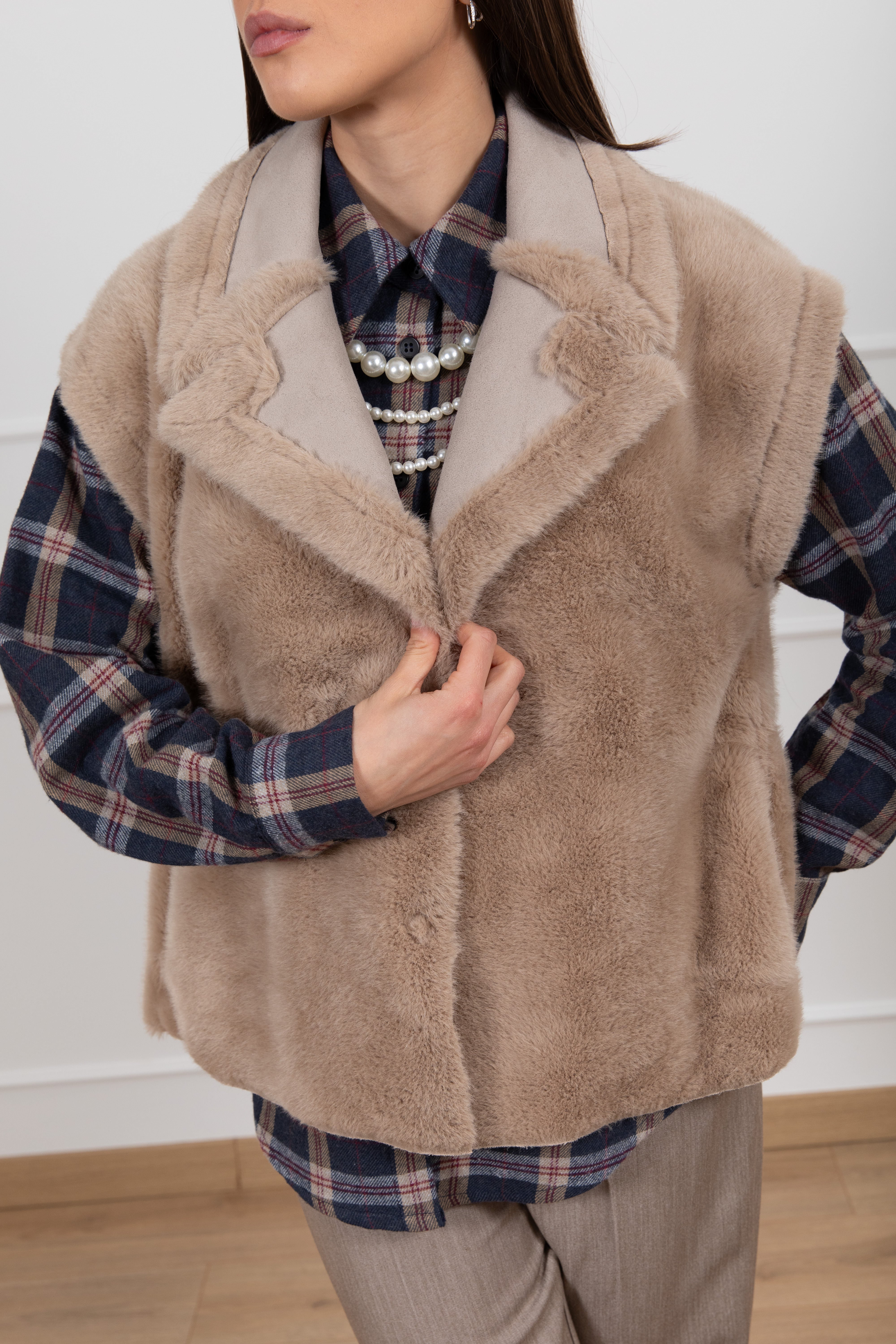 Gilet in eco-pelliccia Tensione IN