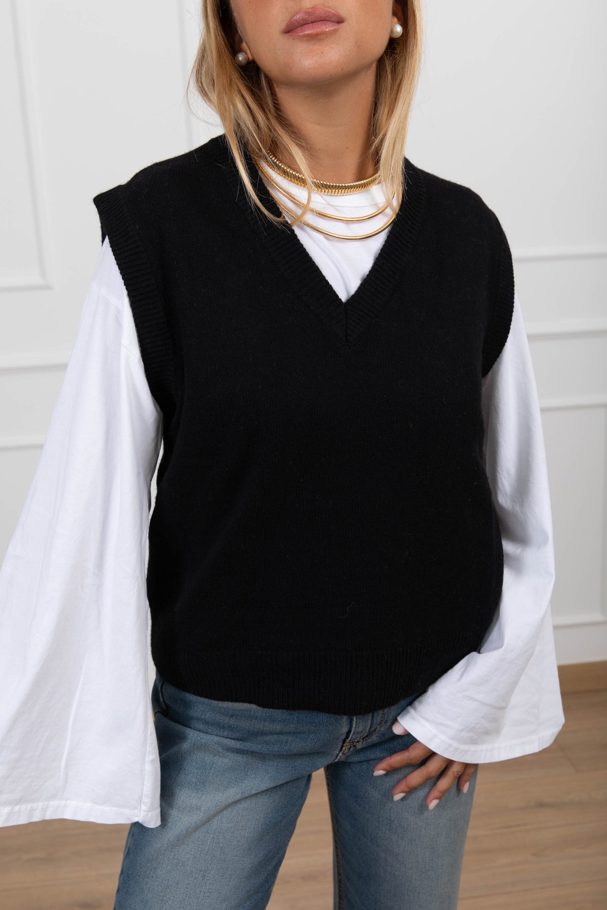 Gilet in maglia con scollo a "V" Tensione IN