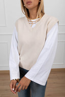 Gilet in maglia con scollo a "V" Tensione IN