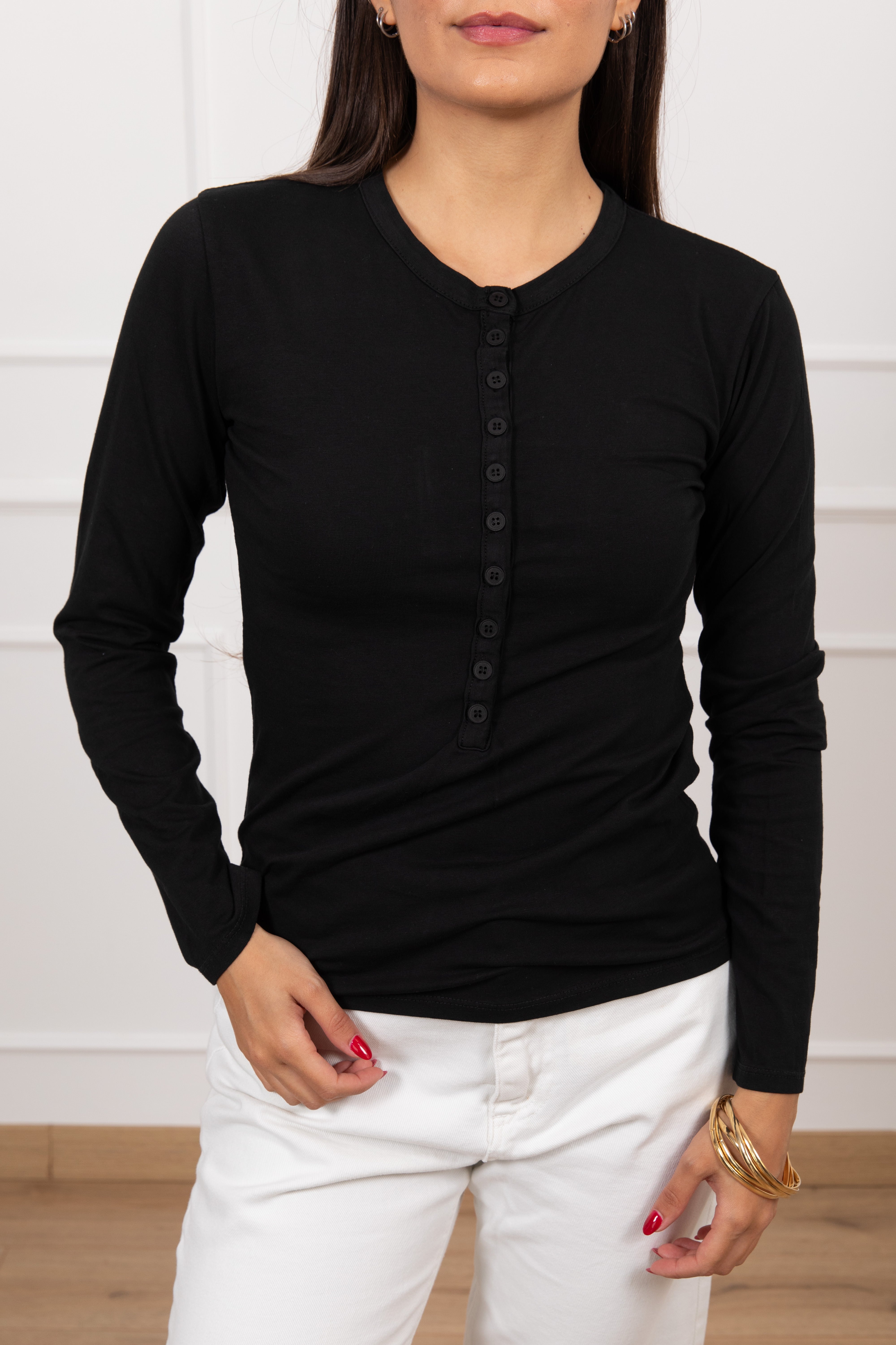 T-shirt serafino manica lunga Tensione IN