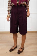 Bermuda sartoriale doppia pinces variante bordeaux Tensione IN