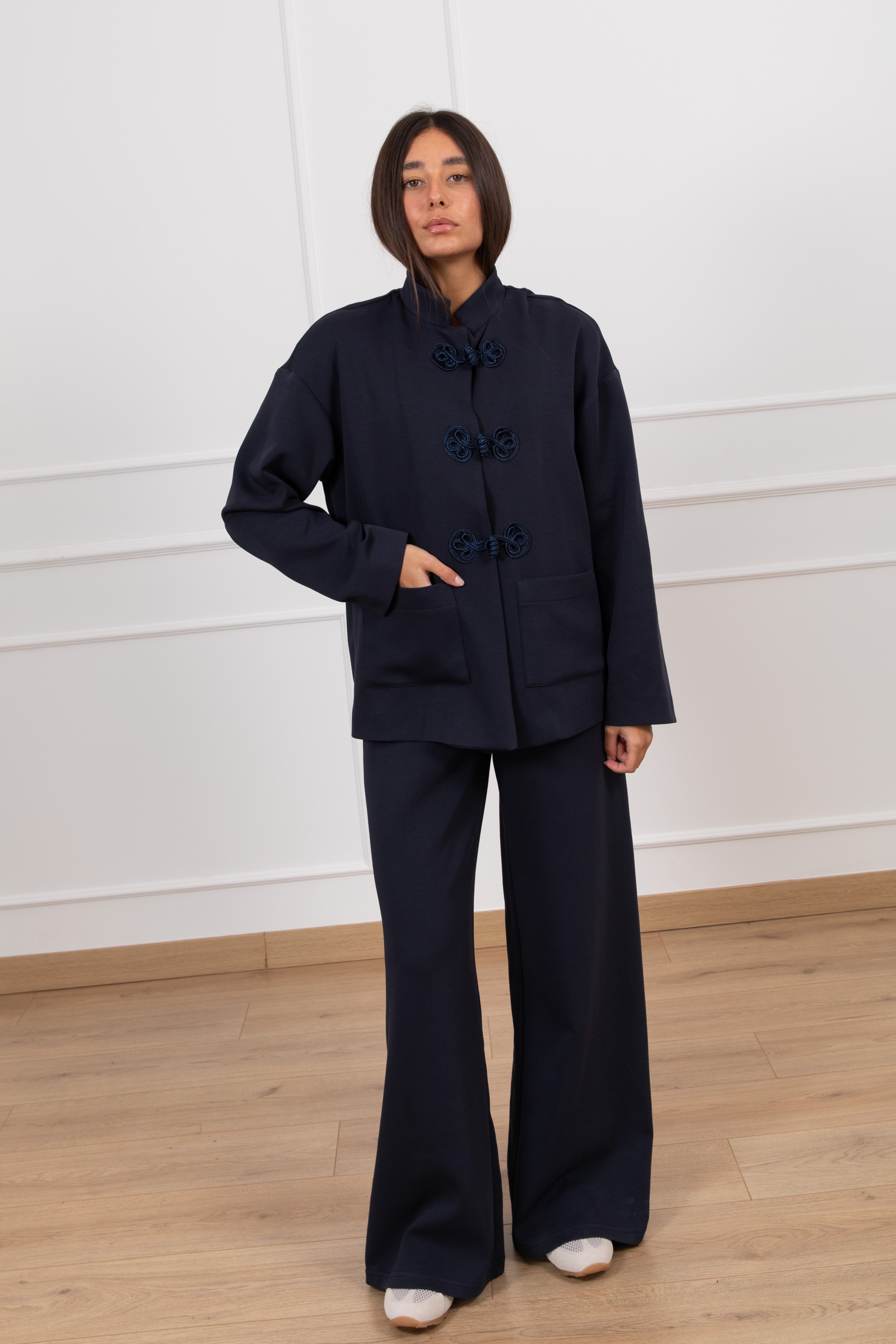 Pantalone felpa in cotone leggero con gamba dritta Tensione IN