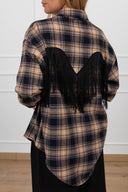 Camicia check nero/nero con frange Tensione IN