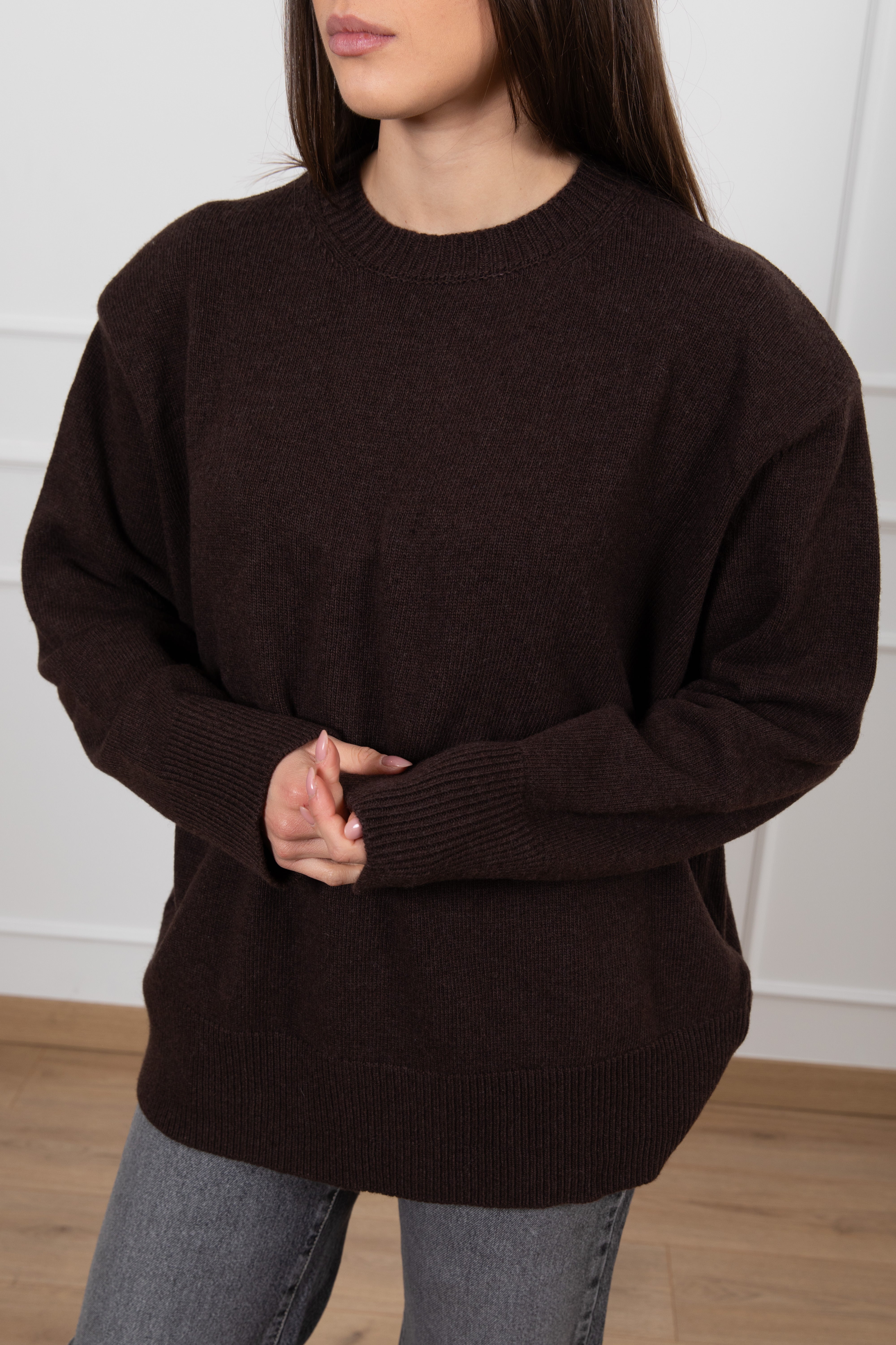 Pull over-size con spallina imbottita Tensione IN