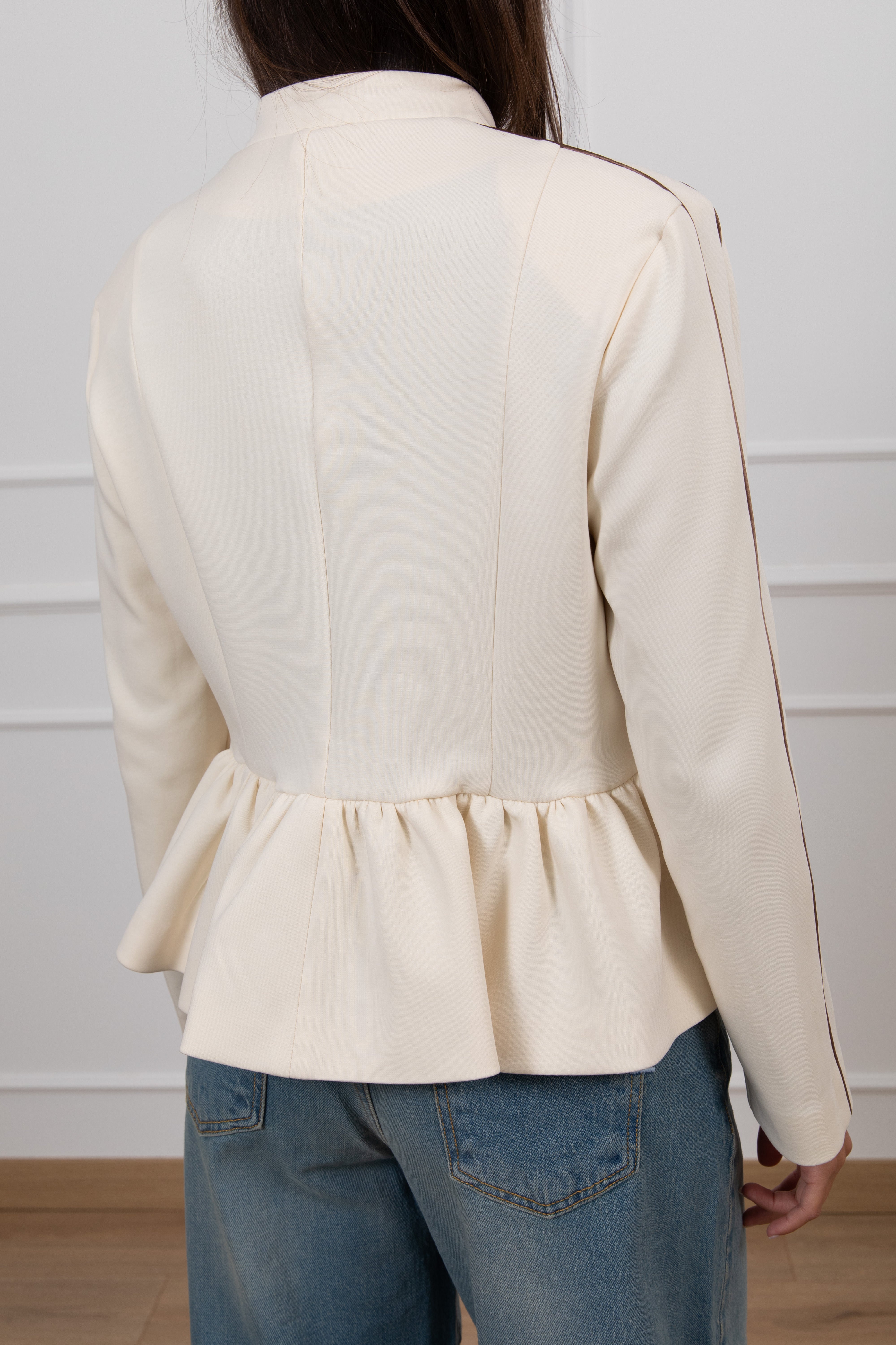 Giacchino felpa in cotone leggero con bande laterali e alamari Tensione IN