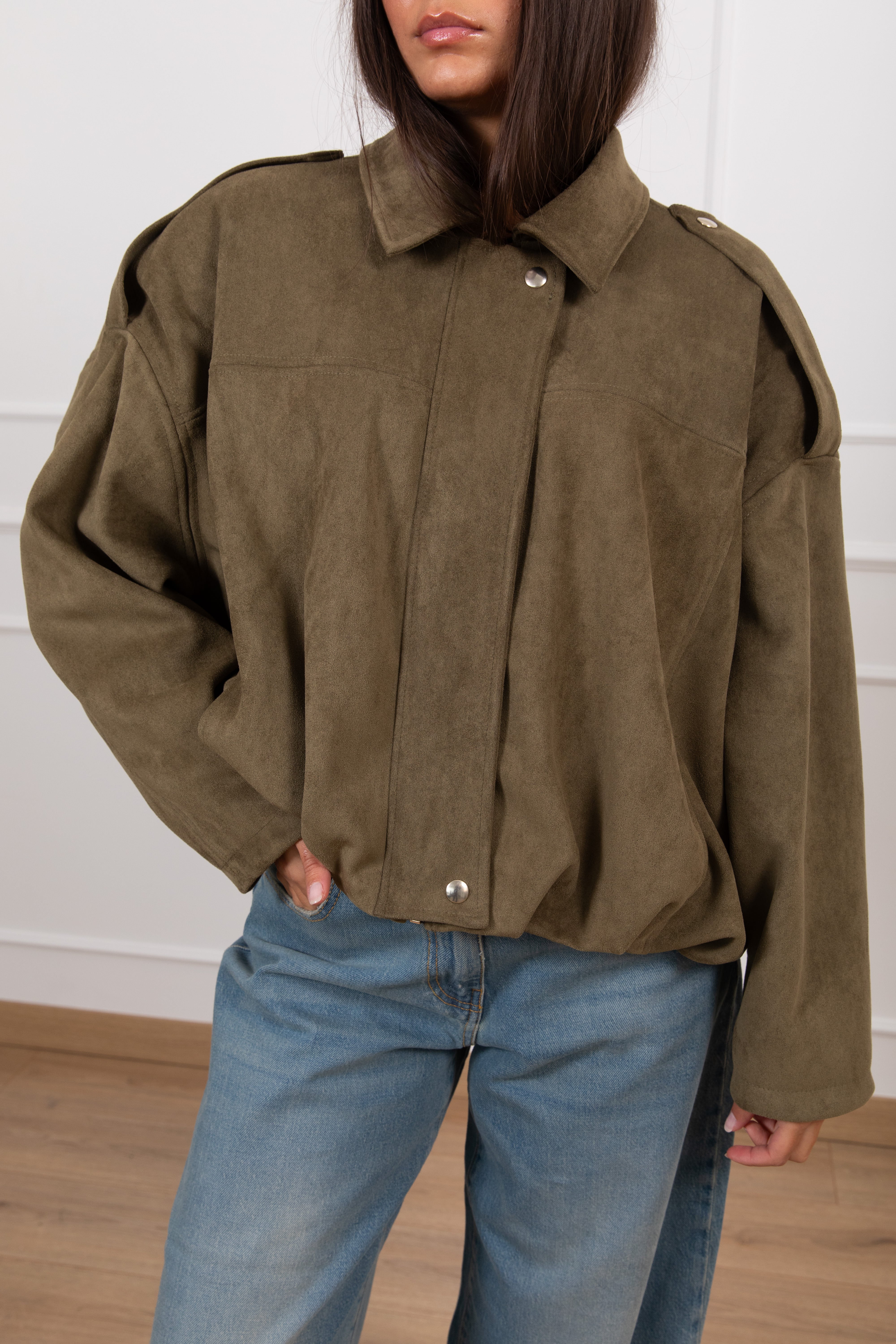 Bomber in eco-camoscio Tensione IN