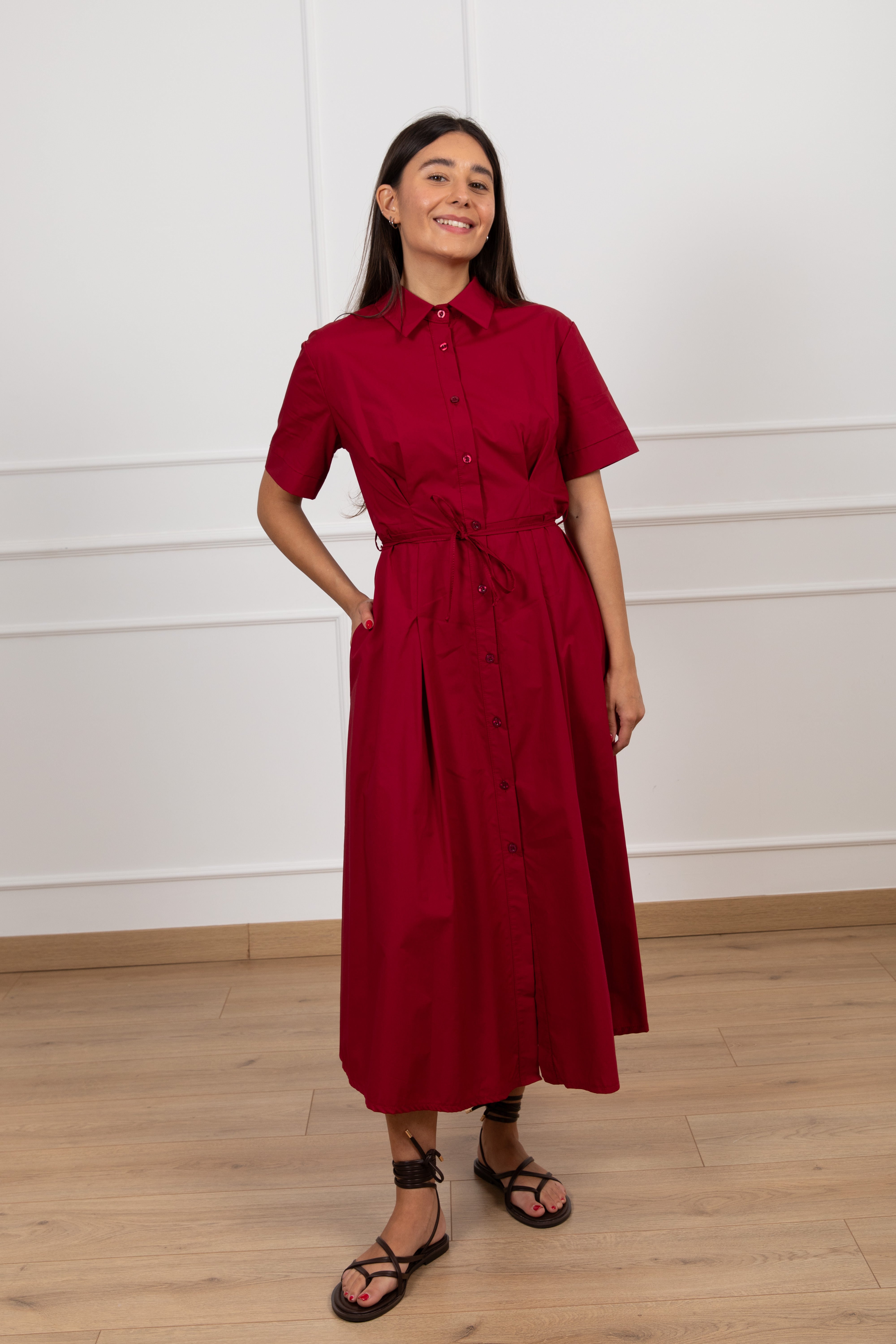 Chemisier manica corta in cotone con coulisse Susy Mix
