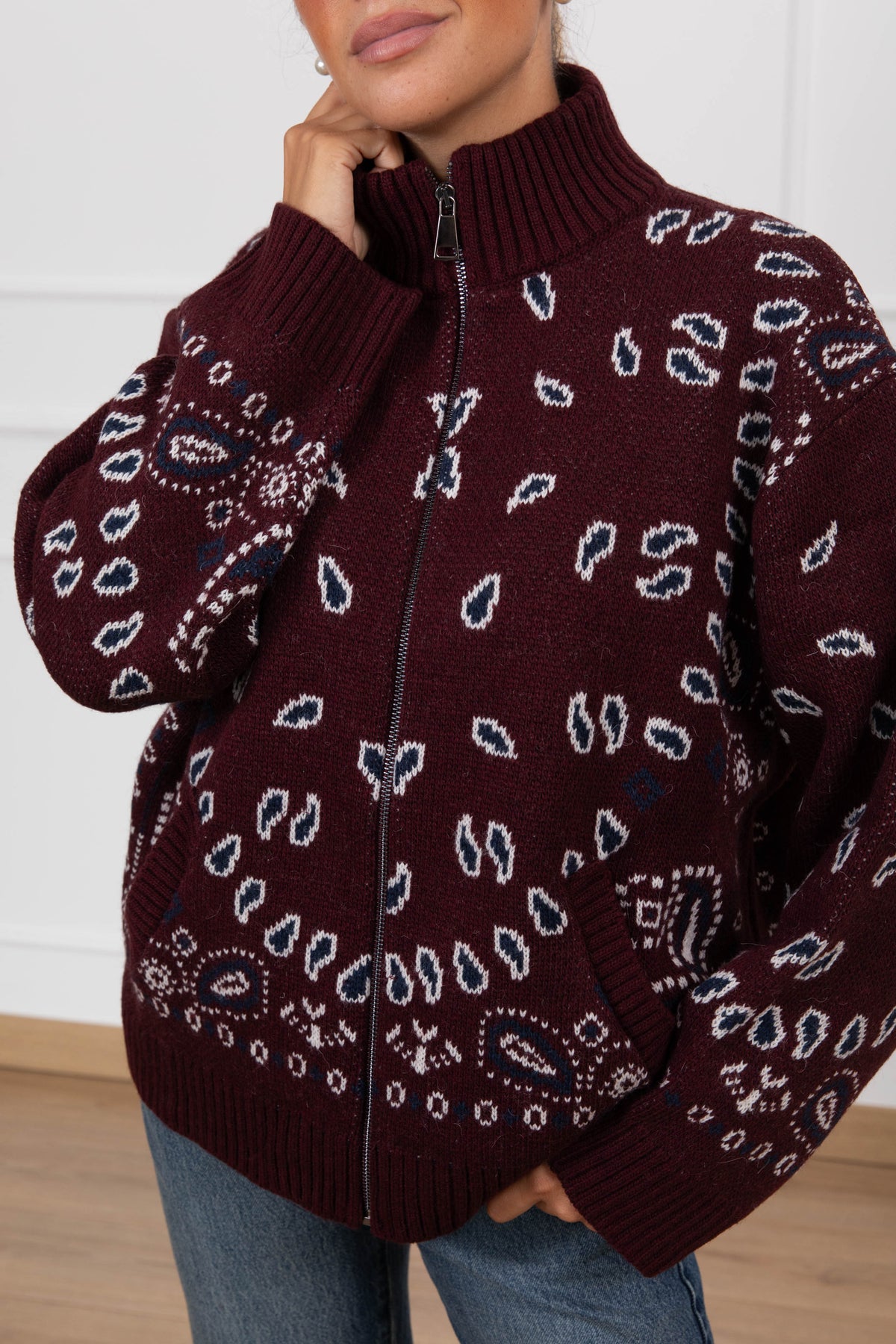 Maglia fantasia bandana con zip Tensione IN