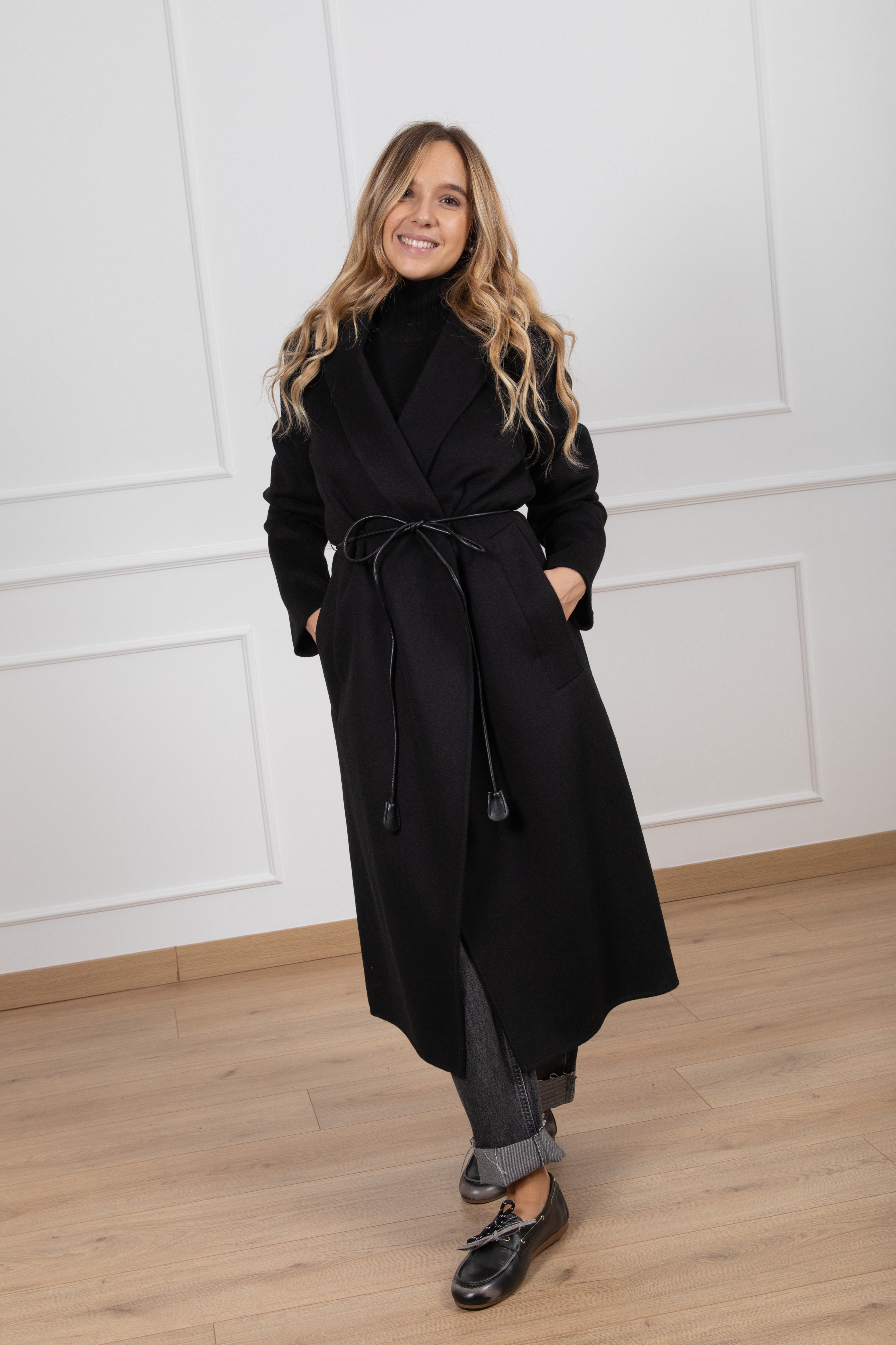 Cappotto handmade con cintura ViCOLO