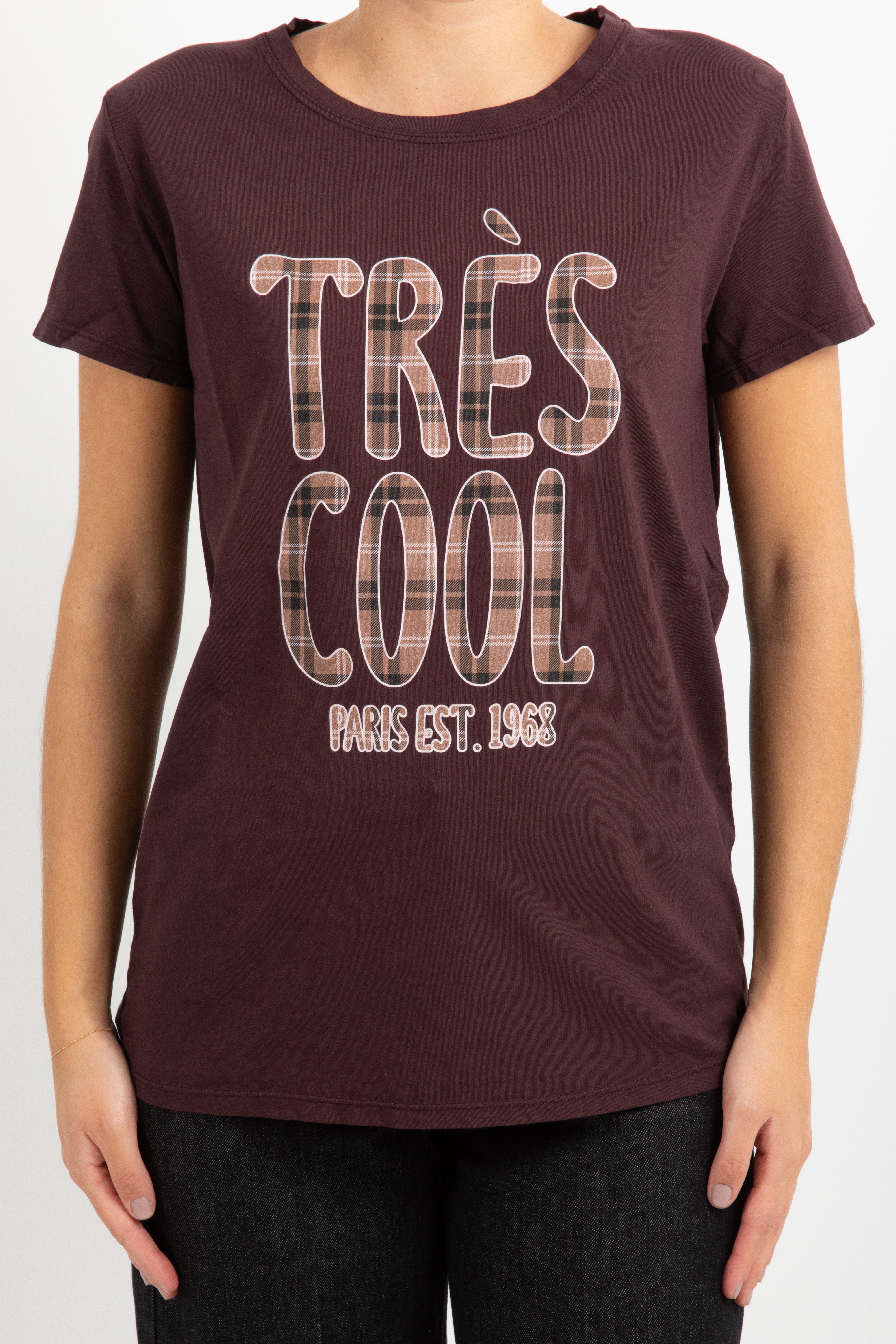 T-shirt "Très cool" check ViCOLO