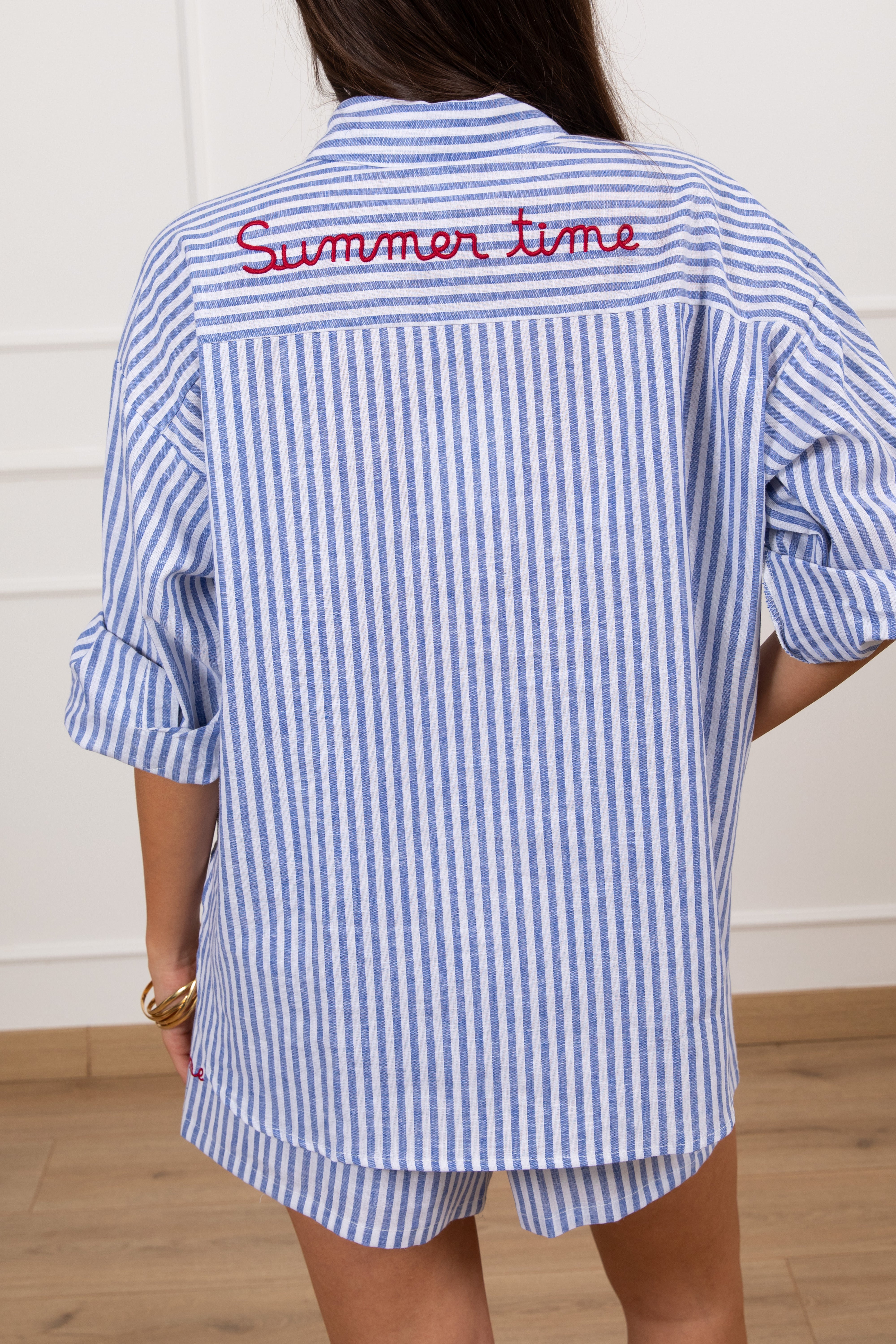 PRE ORDER 1/06 Camicia a righe in lino "Summer time" Tensione IN