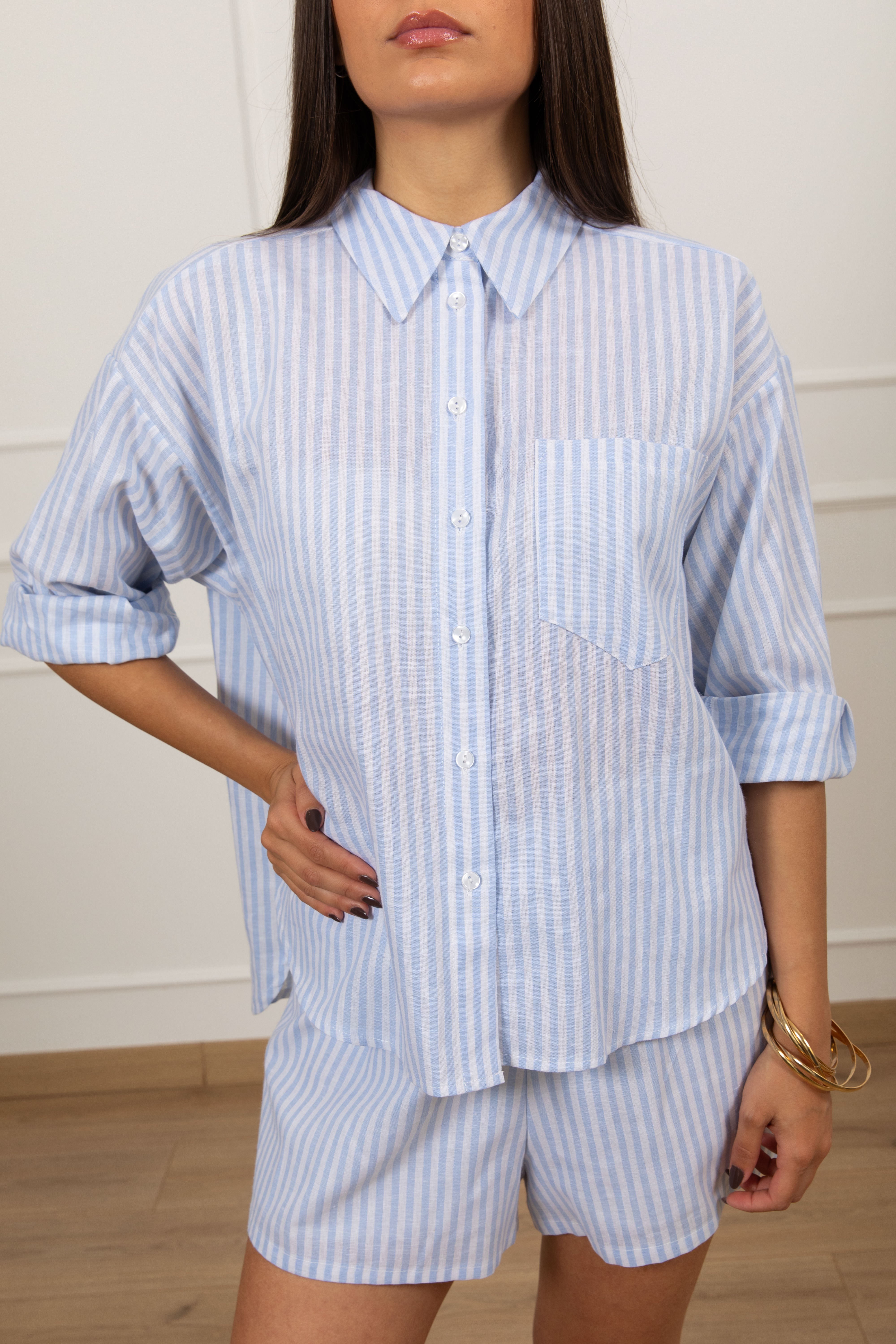 PRE ORDER 1/06 Camicia a righe in lino "Summer time" Tensione IN