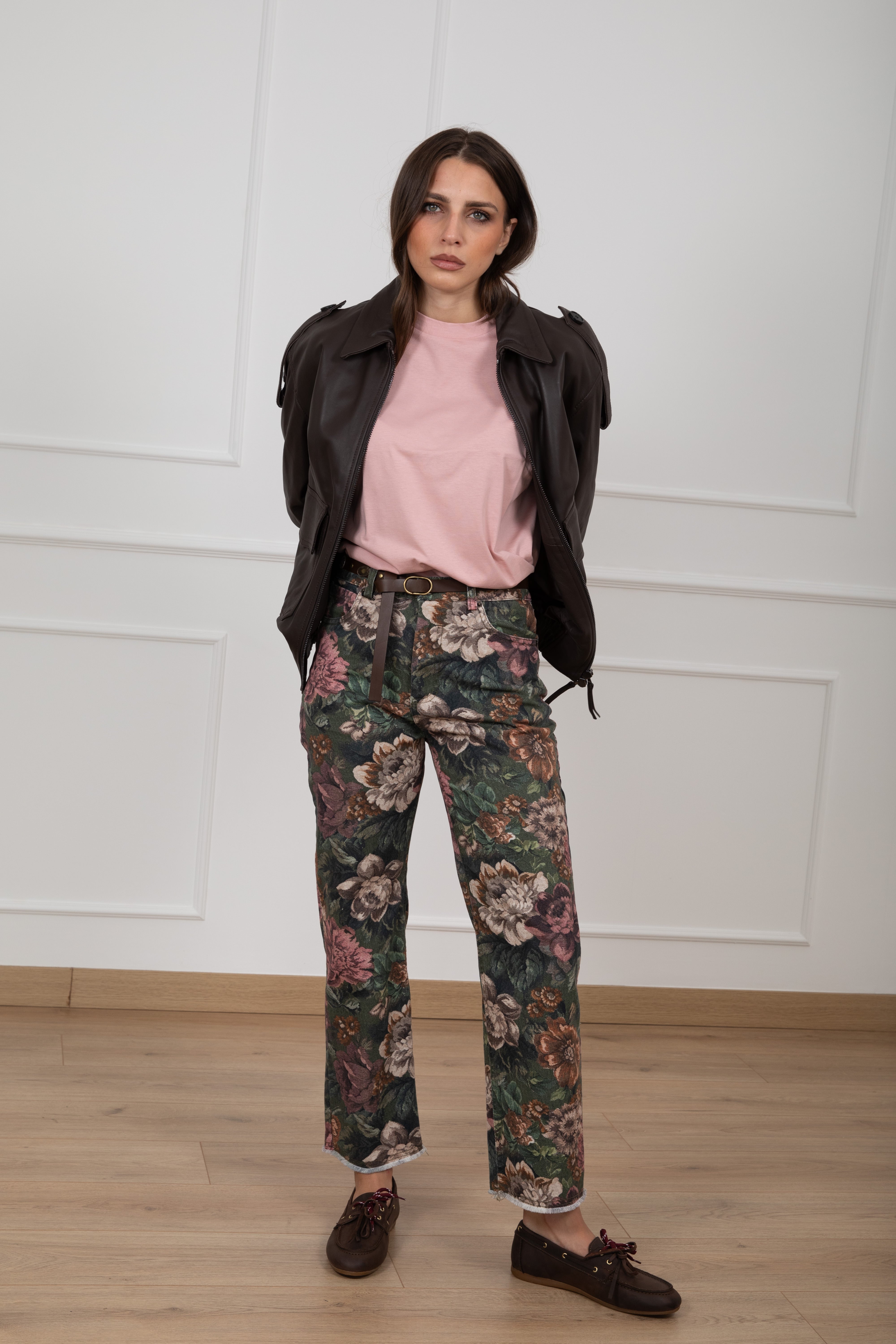 Pantalone sigaretta fantasia romance Tensione IN