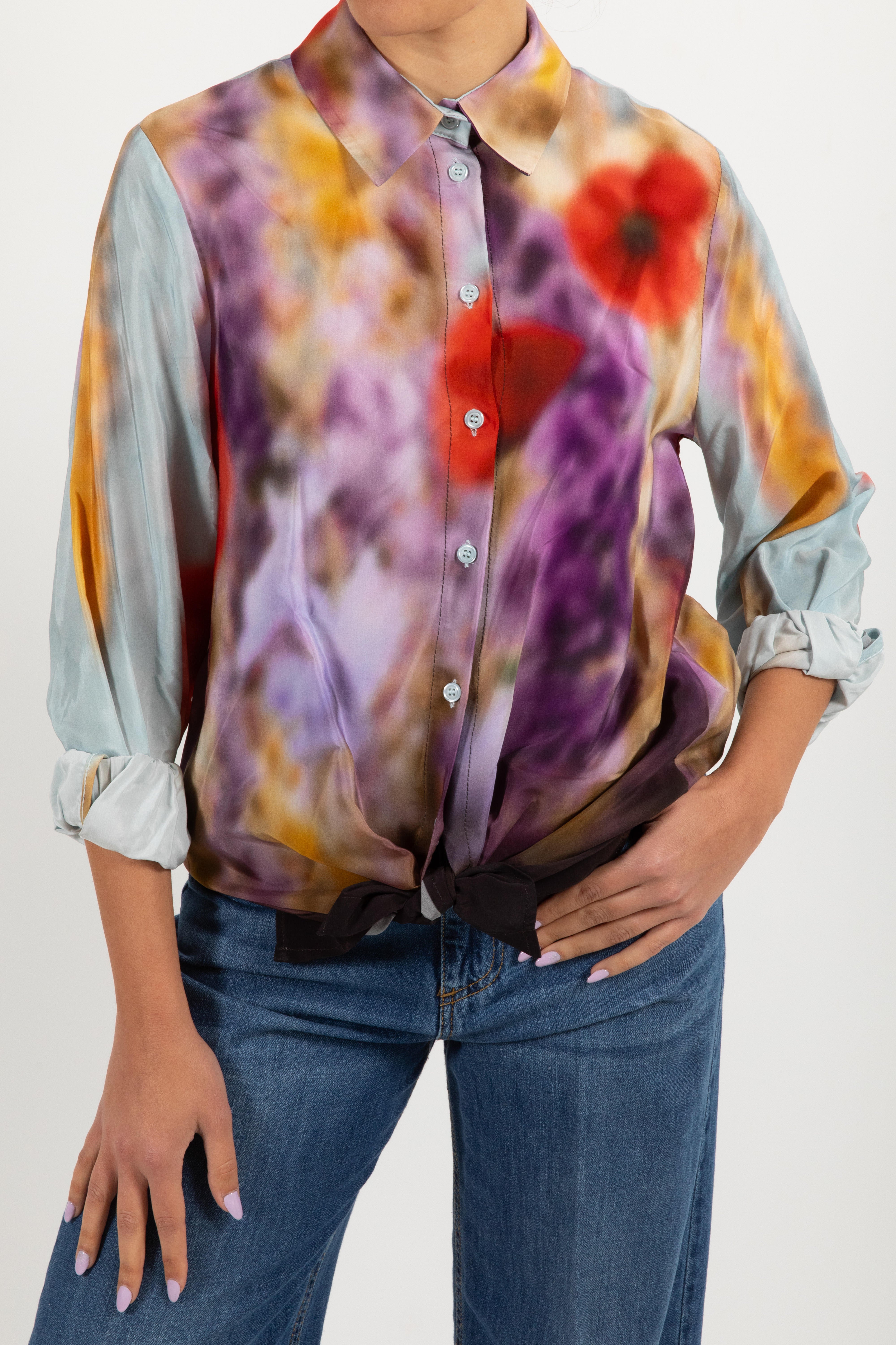 Camicia fiori sfumati Dixie