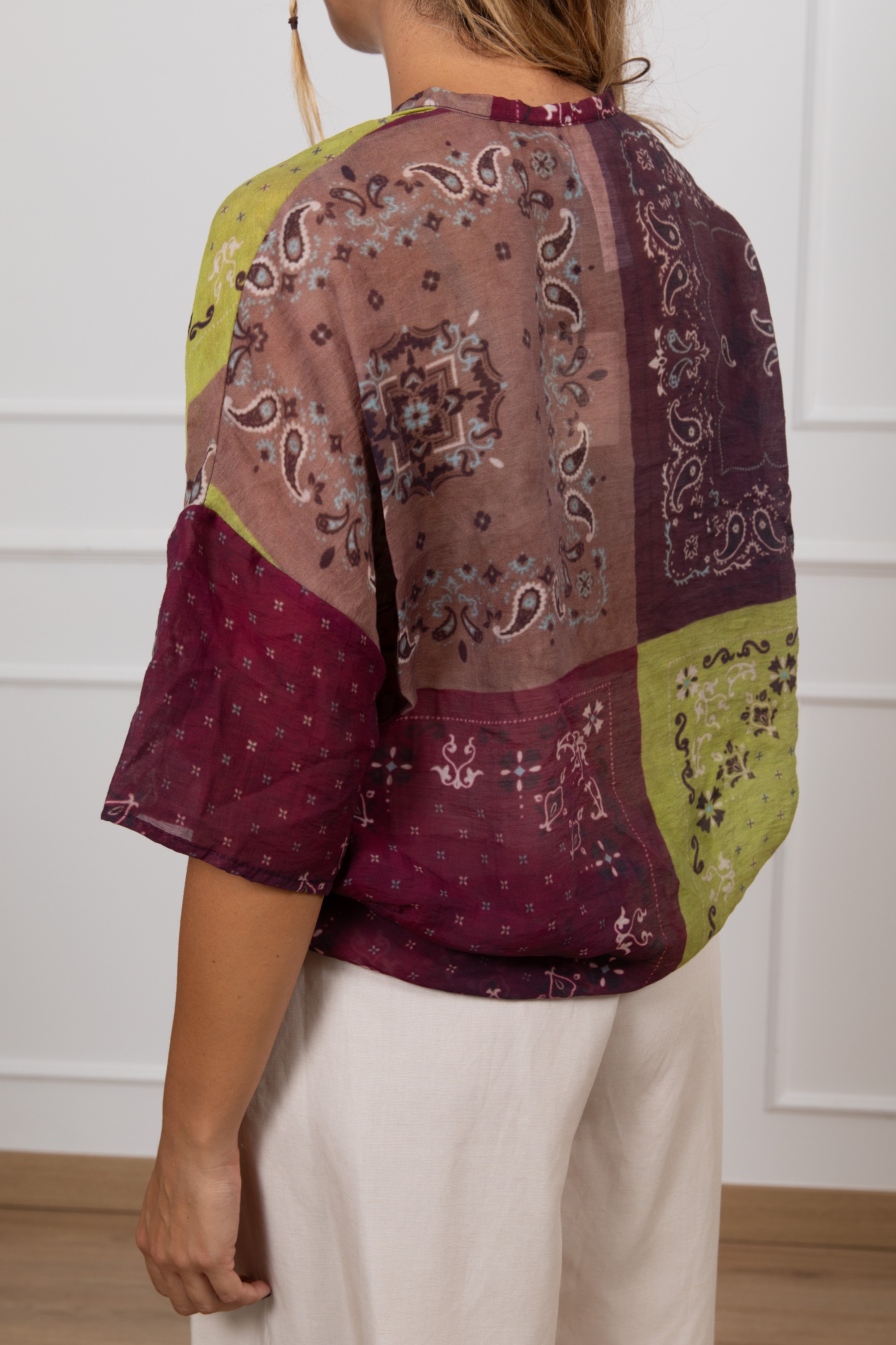 Camicia fantasia bandana tricolore ViCOLO