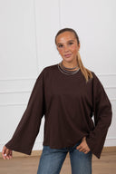 T-shirt con manica ampia variante moro Tensione IN