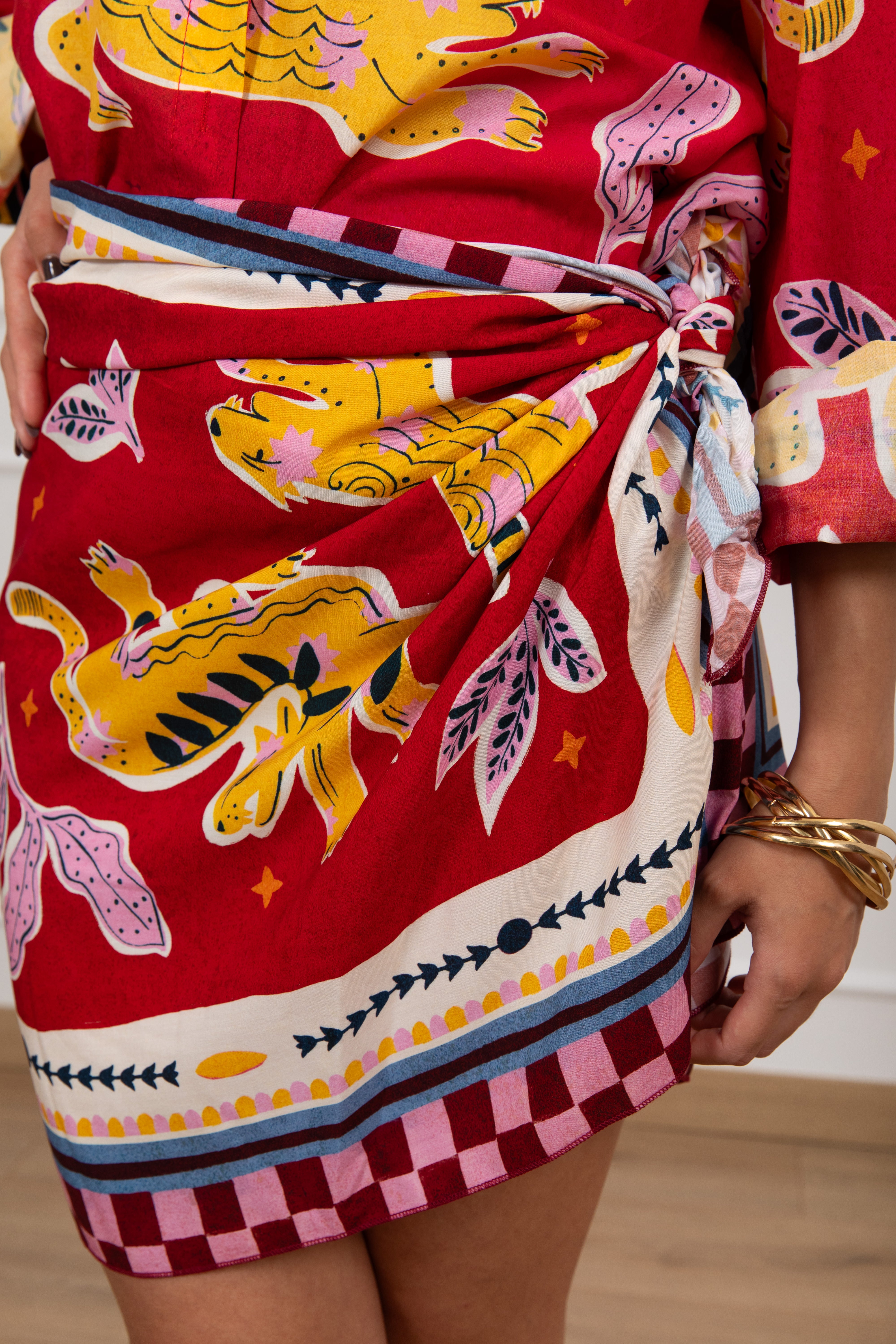 Gonna-pareo stampa stilizzata Haveone